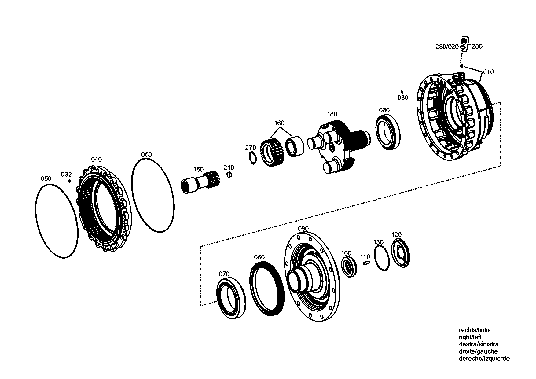 drawing for CNH NEW HOLLAND 87432166 - OUTPUT SHAFT (figure 1)