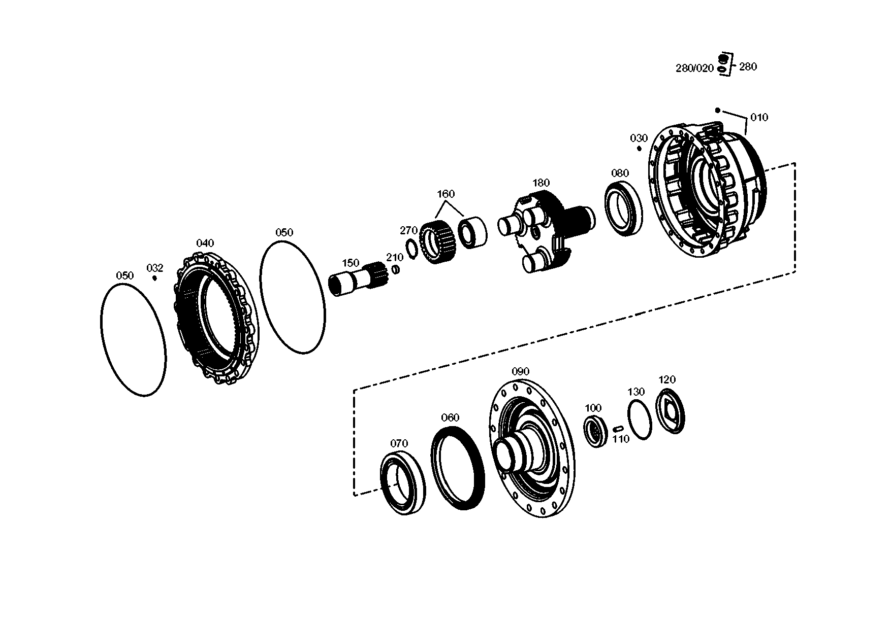 drawing for LIEBHERR GMBH 10032813 - OUTPUT SHAFT (figure 1)