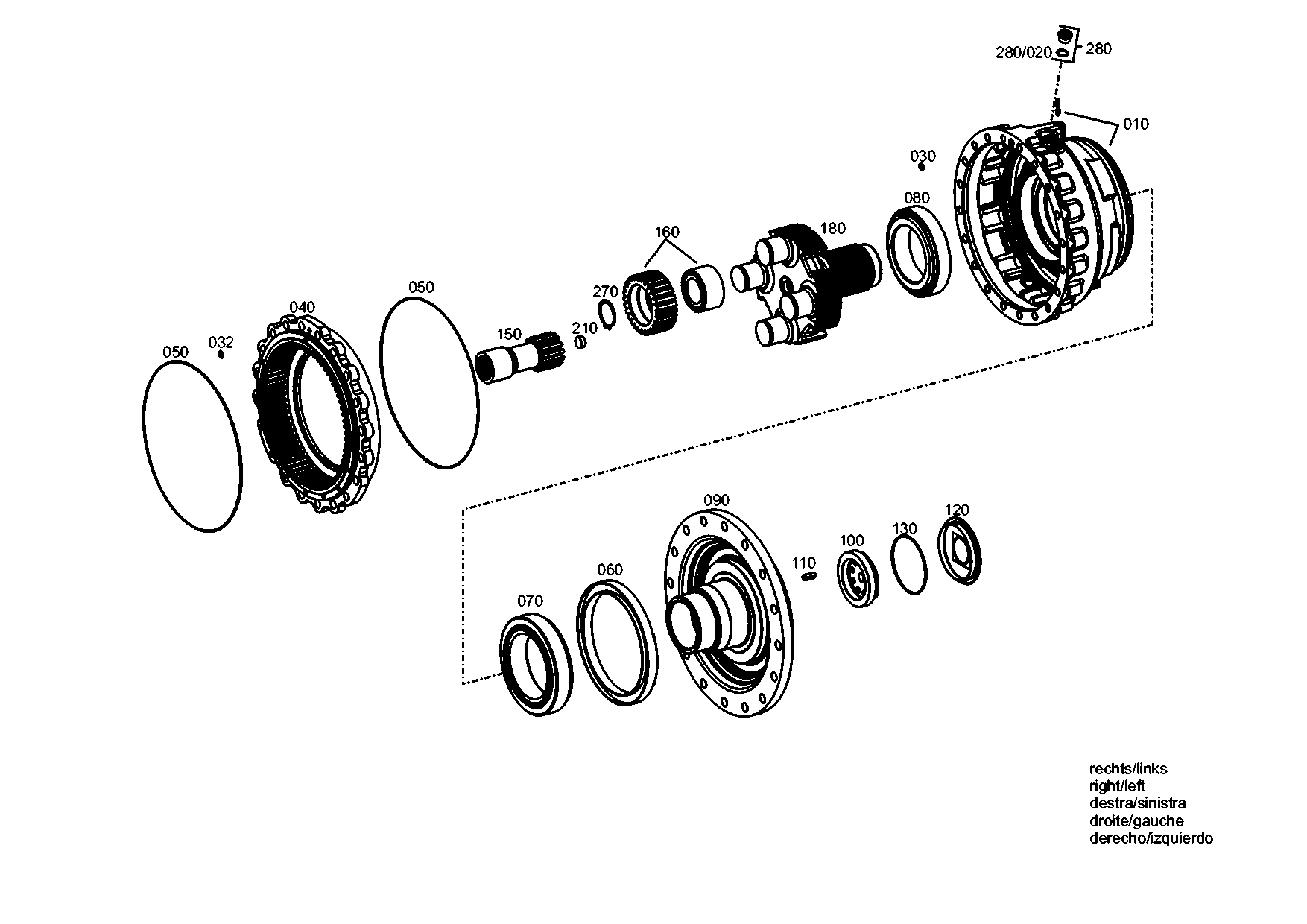 drawing for CNH NEW HOLLAND 87757175 - BRAKE HOUSING (figure 3)