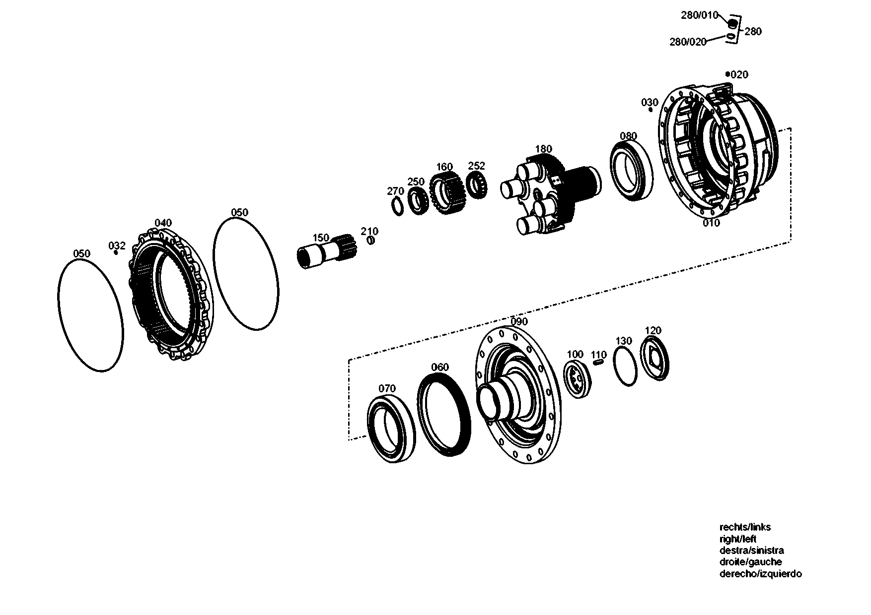 drawing for DOOSAN K9000344 - OUTPUT SHAFT (figure 4)