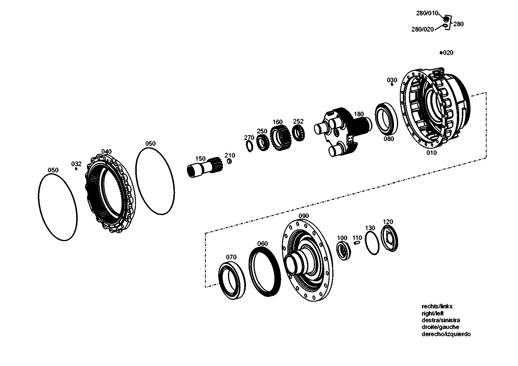drawing for LIEBHERR GMBH 10032813 - OUTPUT SHAFT (figure 2)
