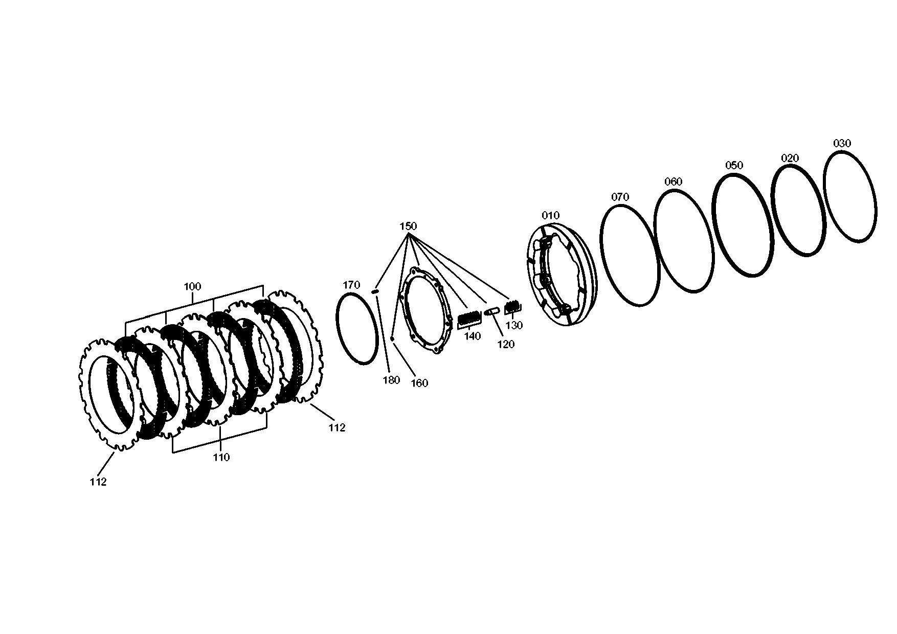 drawing for LIEBHERR GMBH 7624164 - OUTER CLUTCH DISK (figure 1)