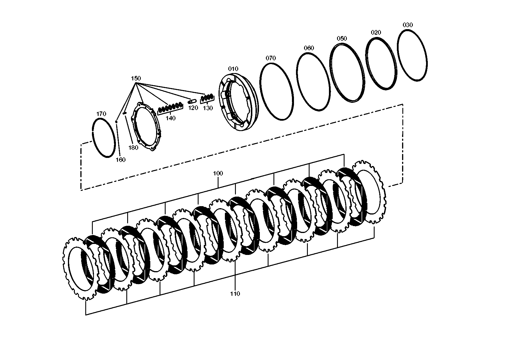 drawing for JOHN DEERE T386854 - INNER CLUTCH DISK (figure 1)