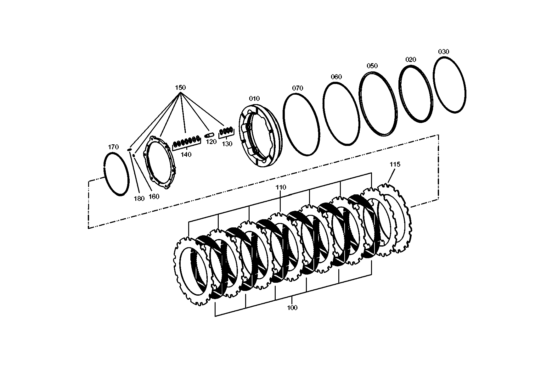 drawing for JOHN DEERE T386854 - INNER CLUTCH DISK (figure 2)