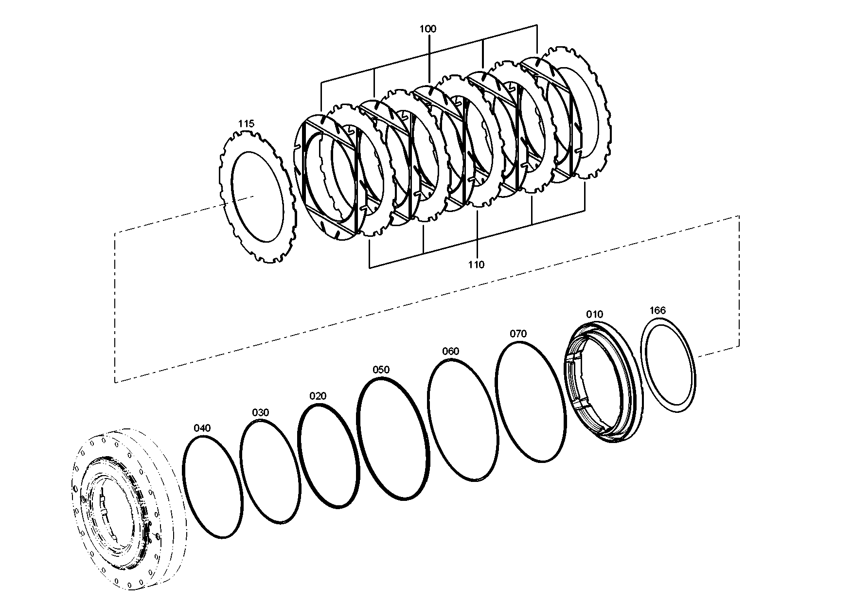 drawing for DOOSAN MX515005 - INNER CLUTCH DISK (figure 2)
