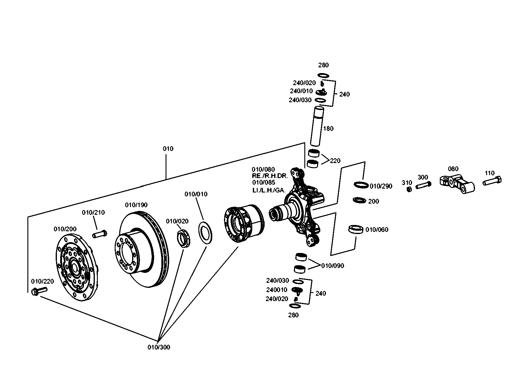 drawing for EVOBUS A0003300725 - REPAIR KIT (figure 4)