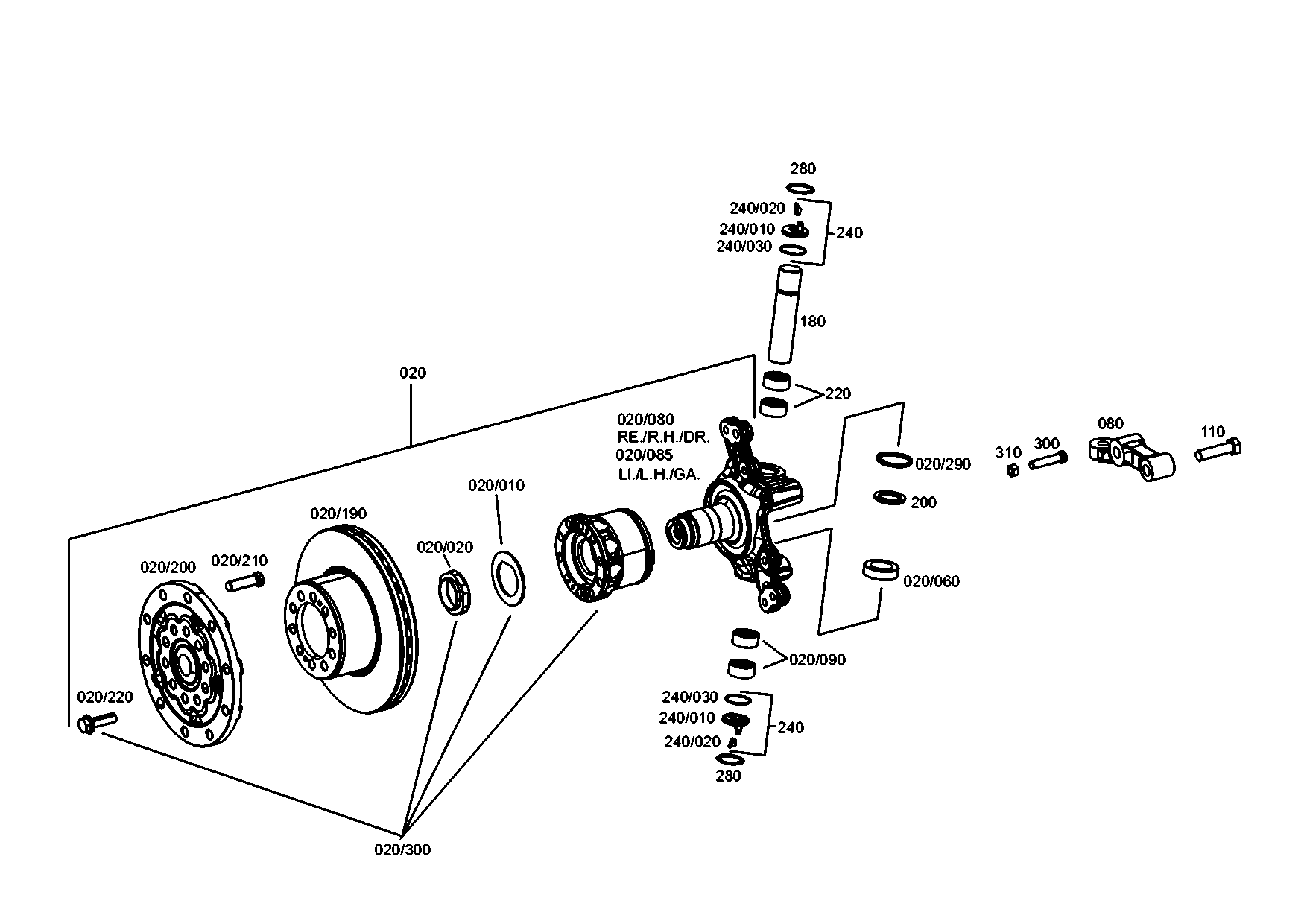 drawing for EVOBUS A0003300725 - REPAIR KIT (figure 5)