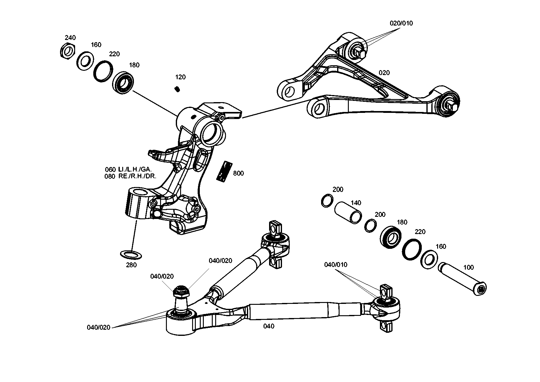 drawing for EVOBUS A6293320001 - STEERING KNUCKLE SUPPORT (figure 1)