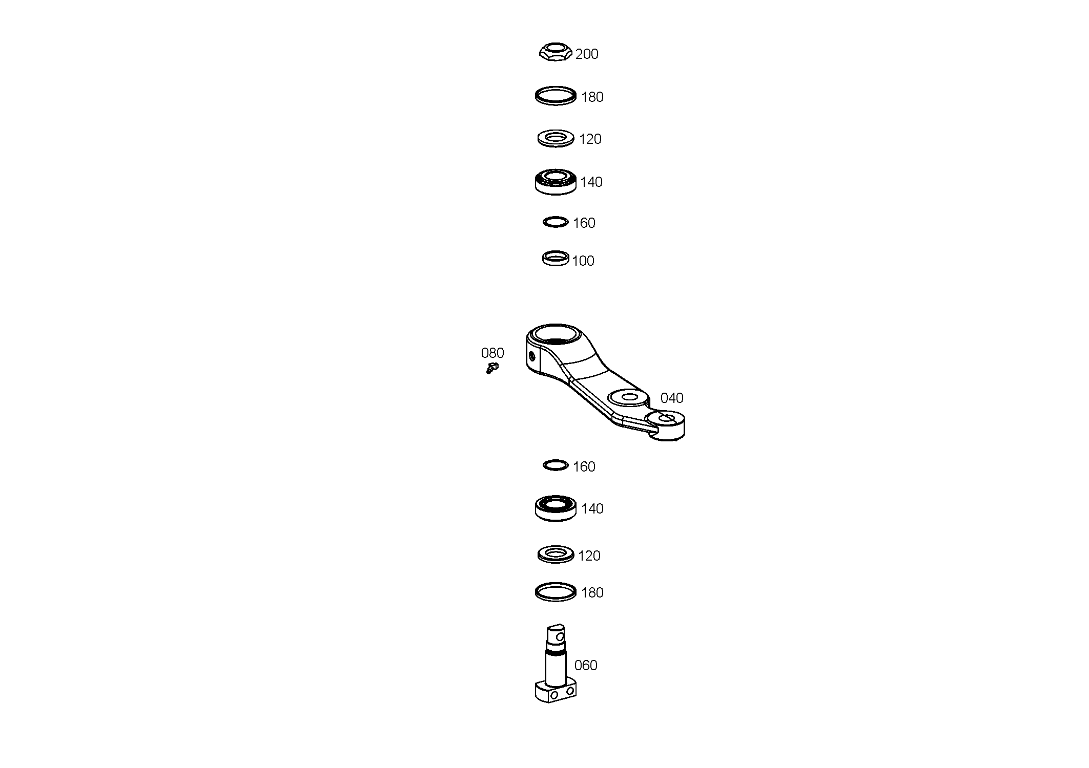 drawing for EVOBUS A6284600819 - STEERING ARM (figure 1)