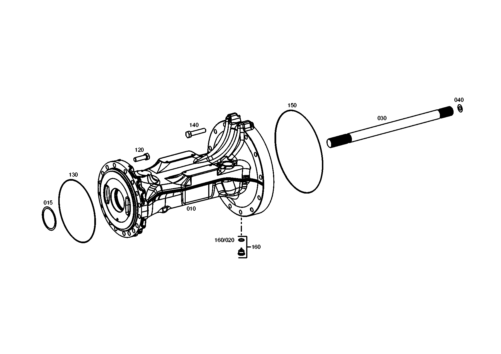 drawing for CNH NEW HOLLAND 84354737 - OUTPUT SHAFT (figure 2)