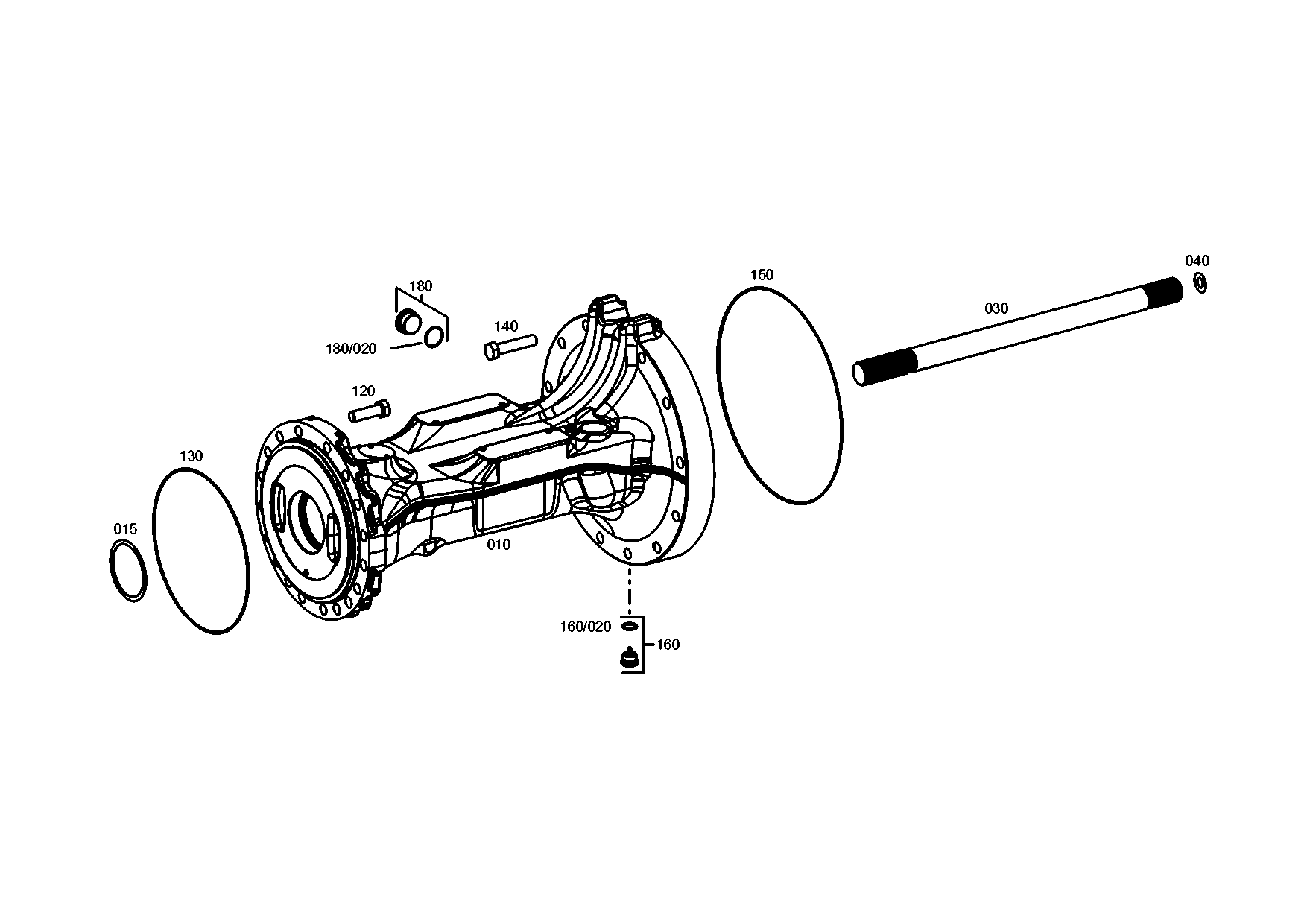 drawing for CNH NEW HOLLAND 84354737 - OUTPUT SHAFT (figure 3)
