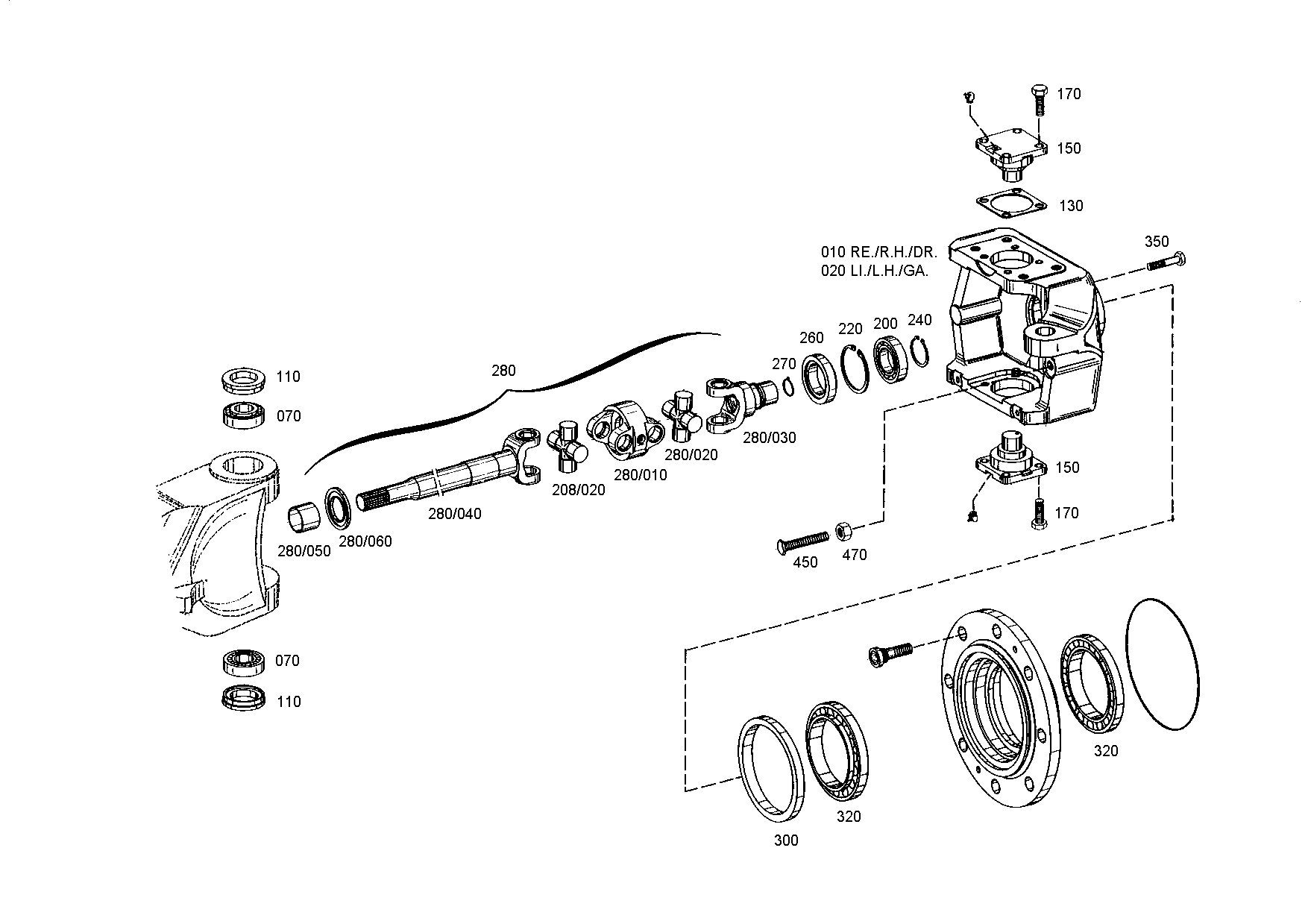 drawing for AGCO F510.300.020.480 - D.UNIVERS.SHAFT (figure 5)