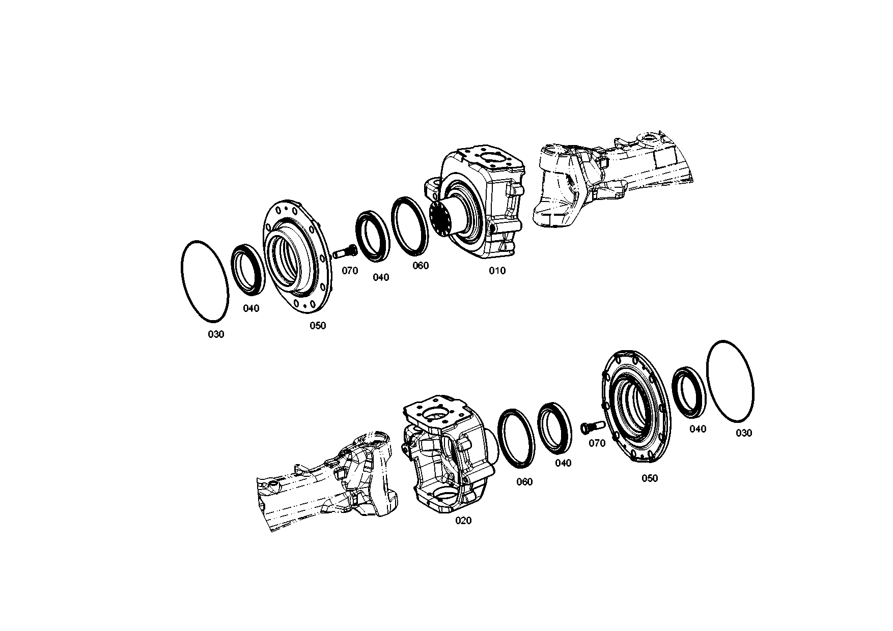 drawing for AGCO F743300020190 - JOINT HOUSING (figure 1)