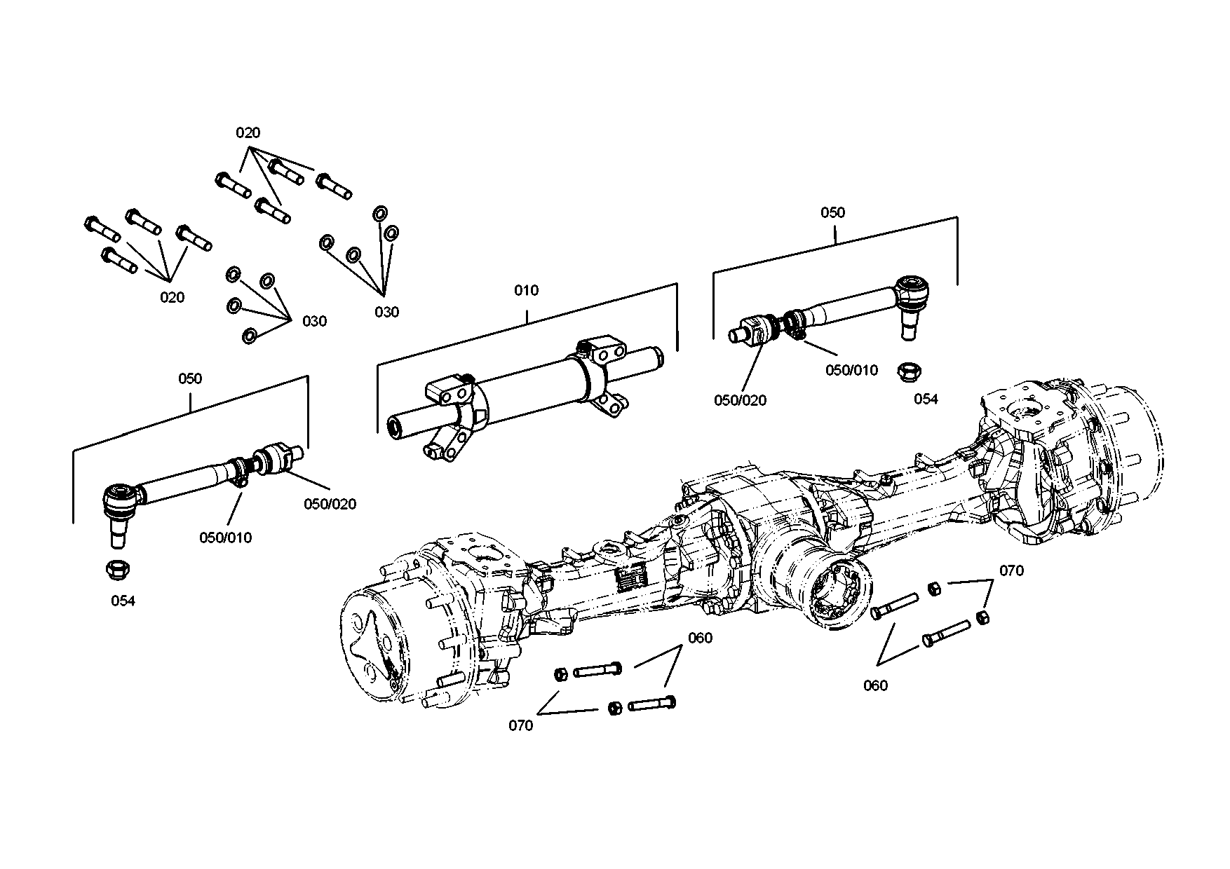 drawing for AGCO F743300021890 - STEERING CYLINDER
