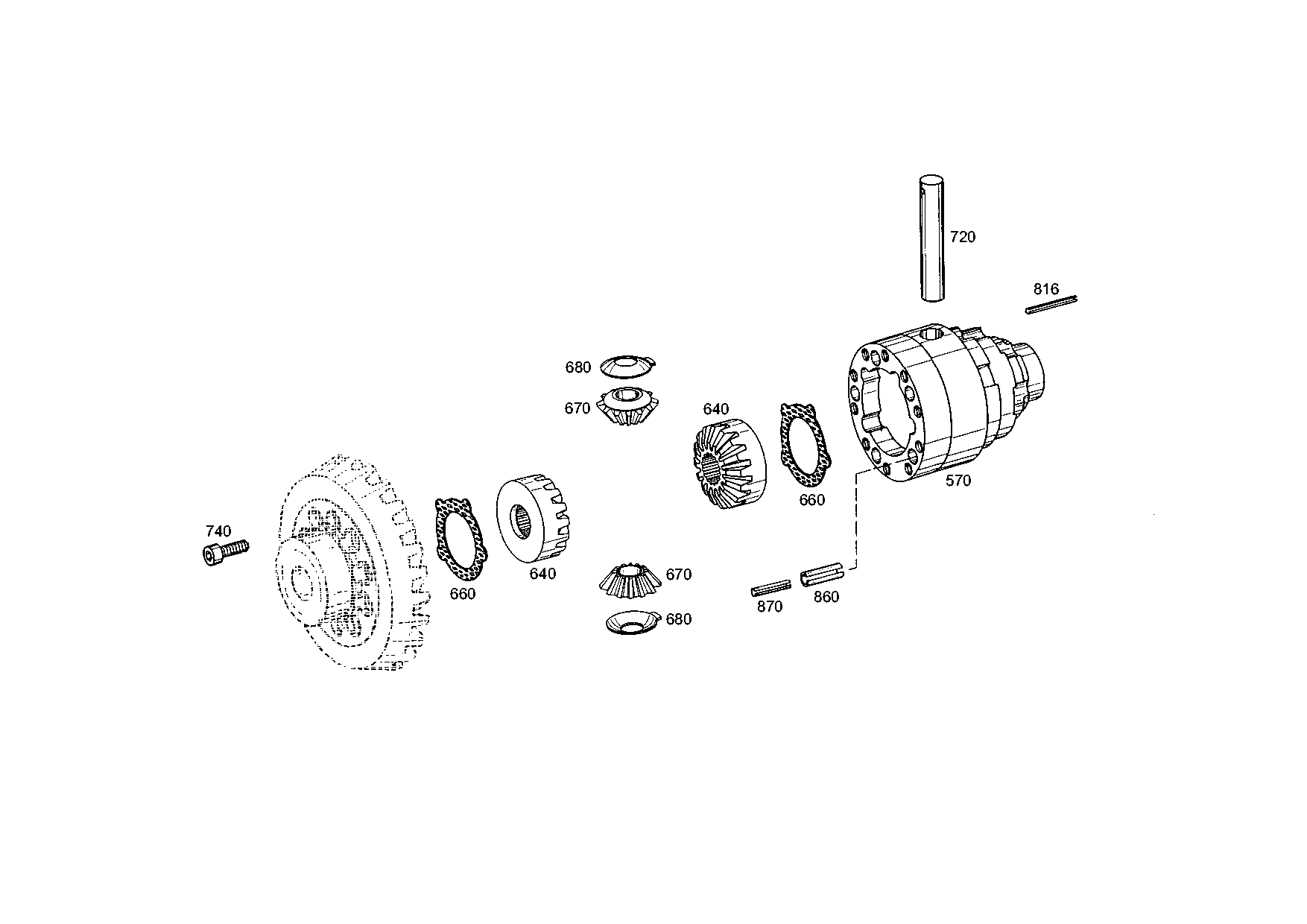 drawing for VOLVO ZM 2910091 - AXLE BEVEL GEAR (figure 3)
