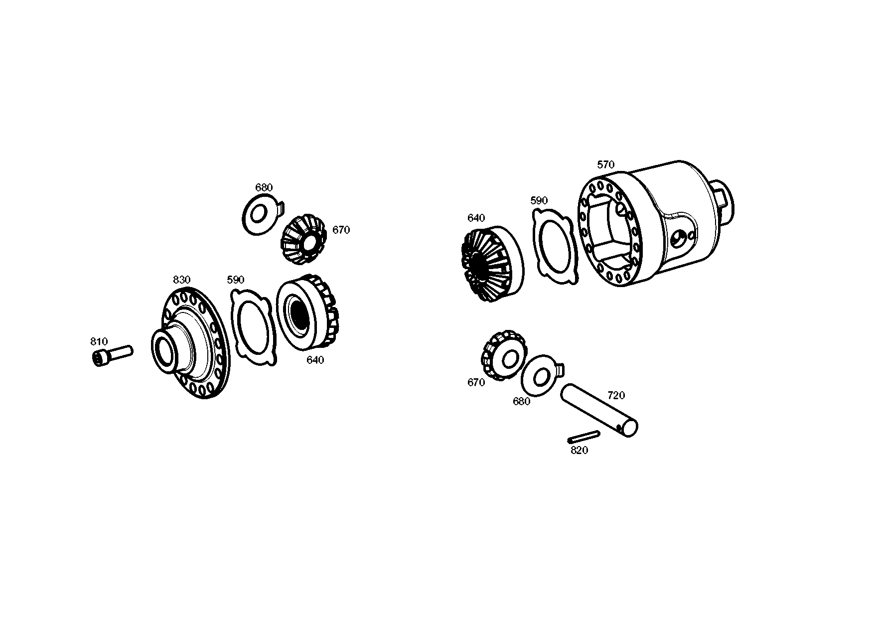 drawing for JOHN DEERE T249878 - DIFFERENTIAL BEVEL GEAR (figure 2)