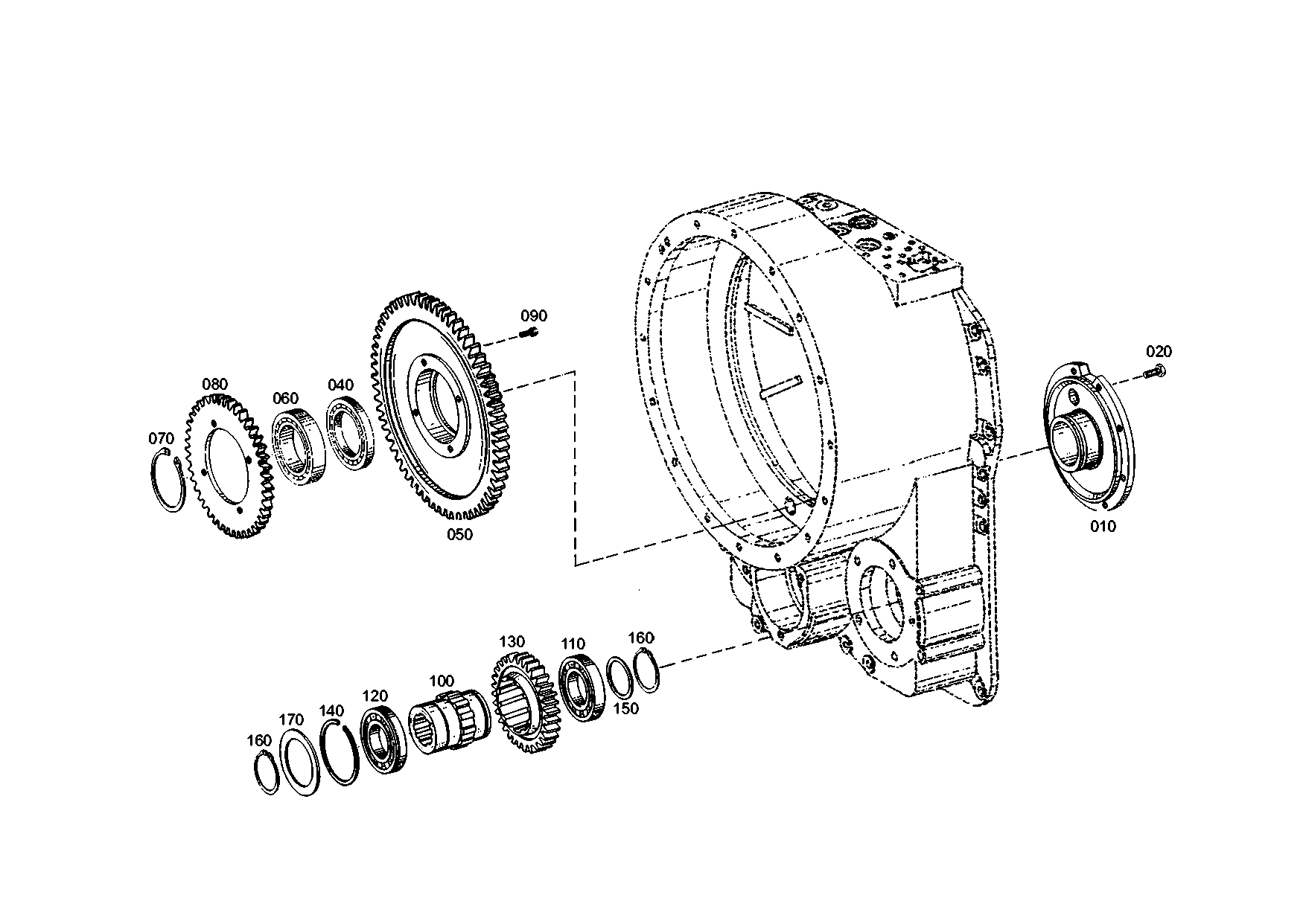 drawing for DOOSAN MX152682 - BEARING FLANGE (figure 2)