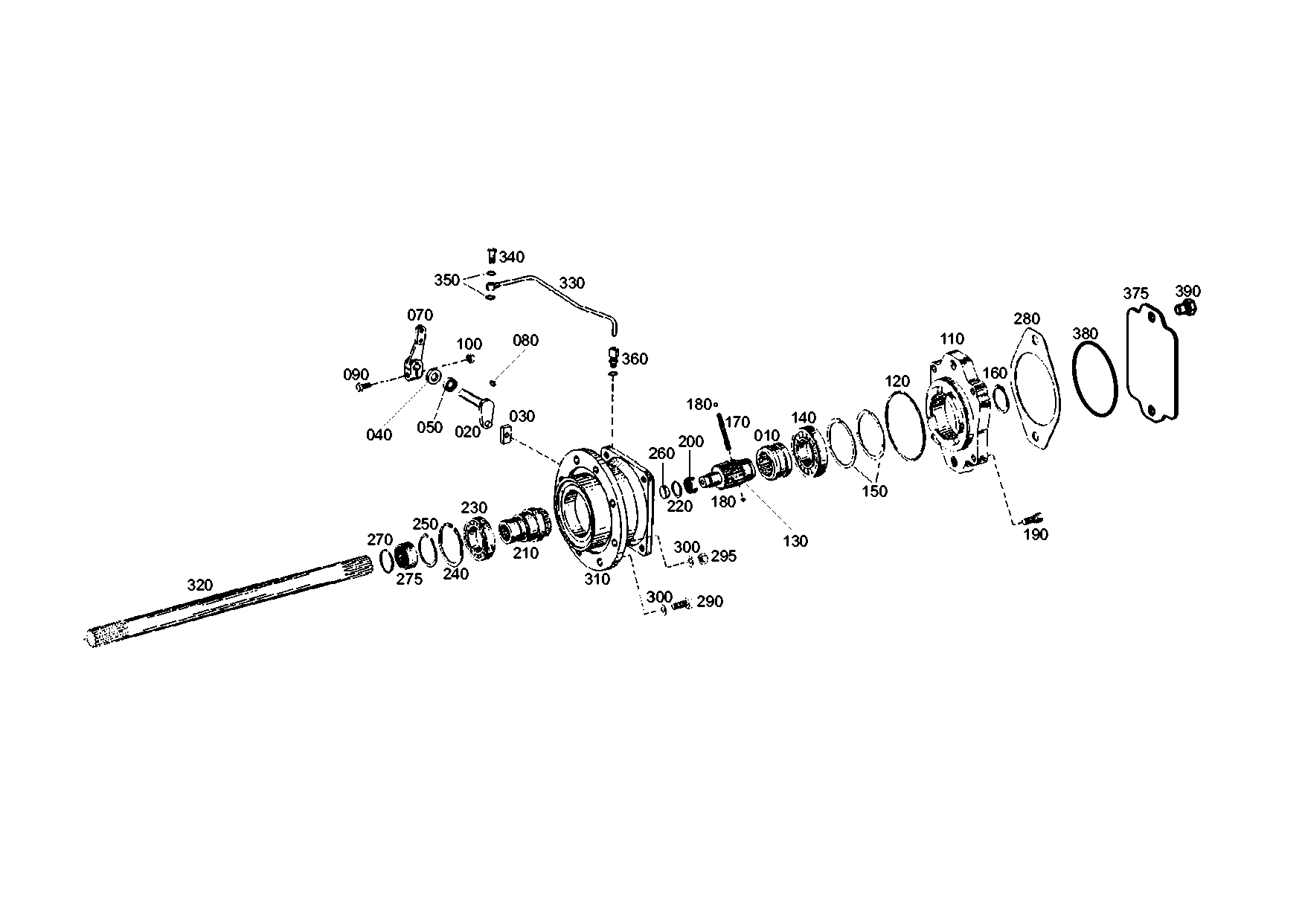 drawing for DAF 312392 - SHIFT LEVER (figure 1)