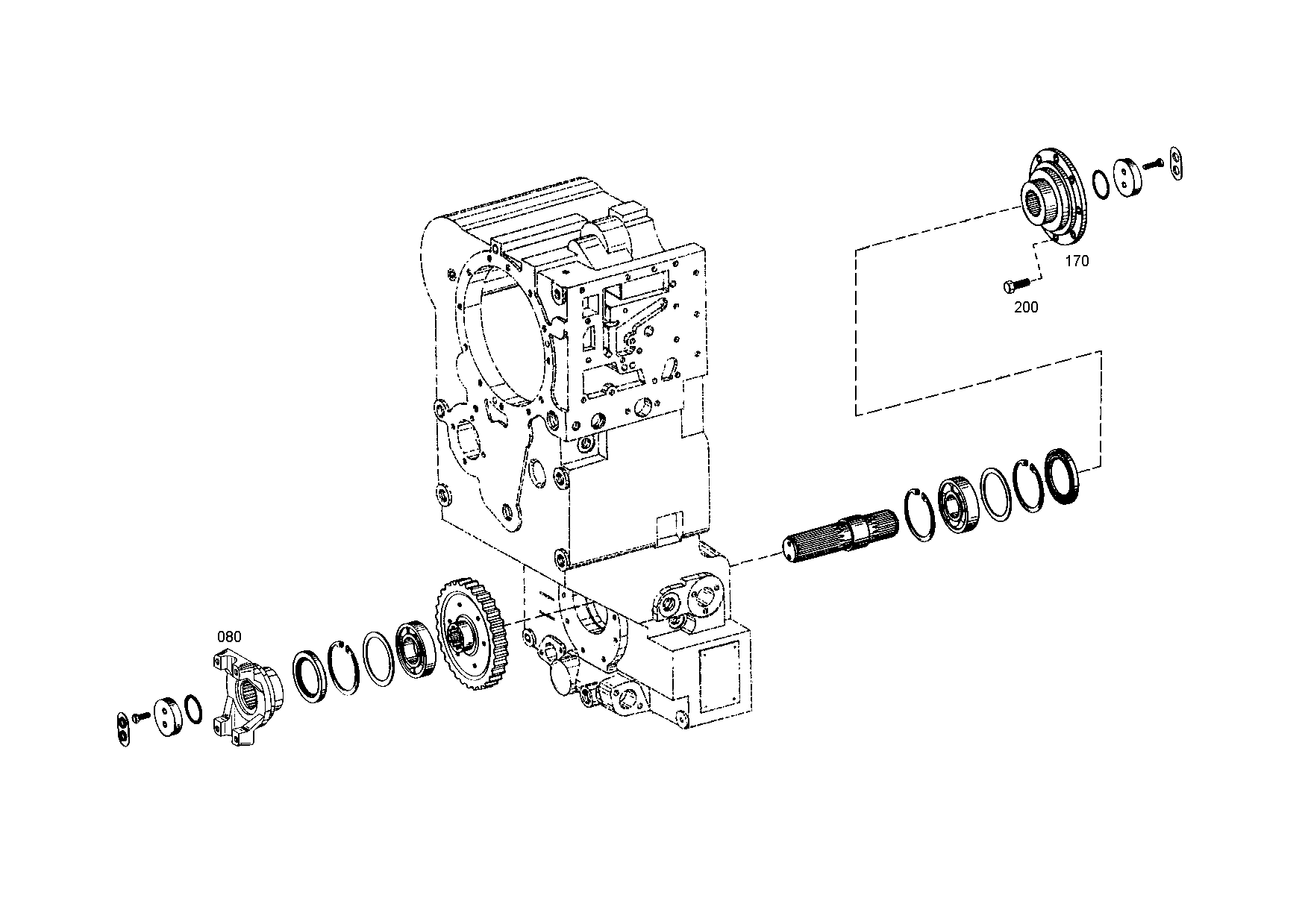 drawing for LINDE AG 14113012200 - OUTPUT FLANGE (figure 1)