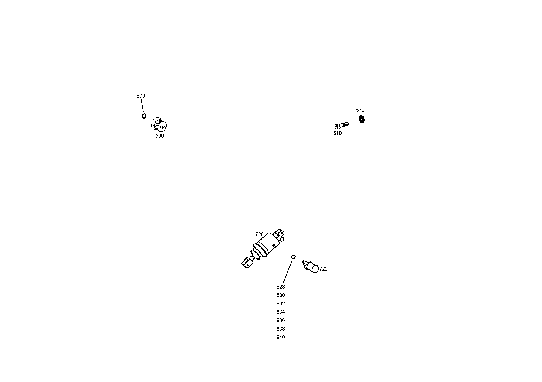 drawing for JOHN DEERE AT254790 - SHIFT CYLINDER (figure 1)