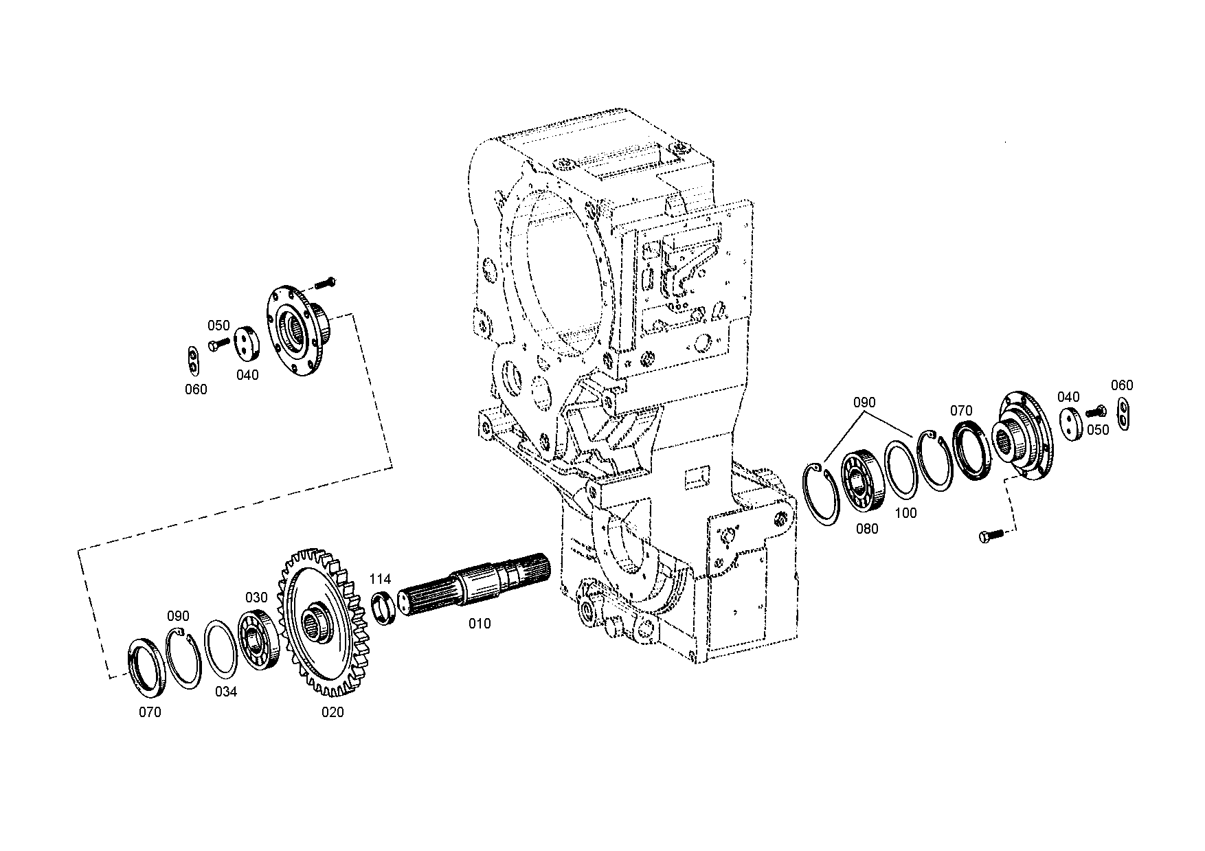 drawing for CASE CORPORATION 73143010 - OUTPUT SHAFT (figure 4)