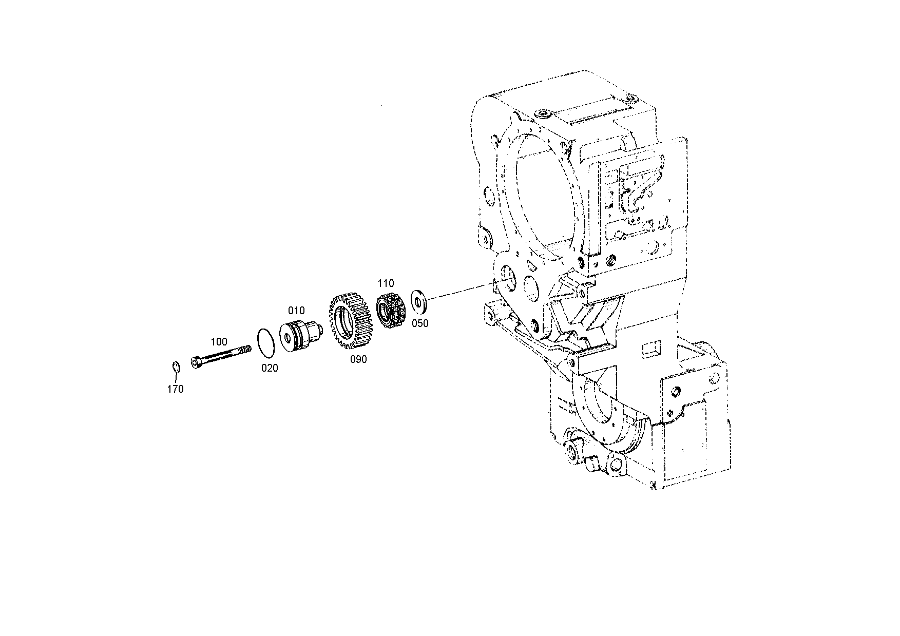 drawing for DOOSAN 252267 - AXLE (figure 1)