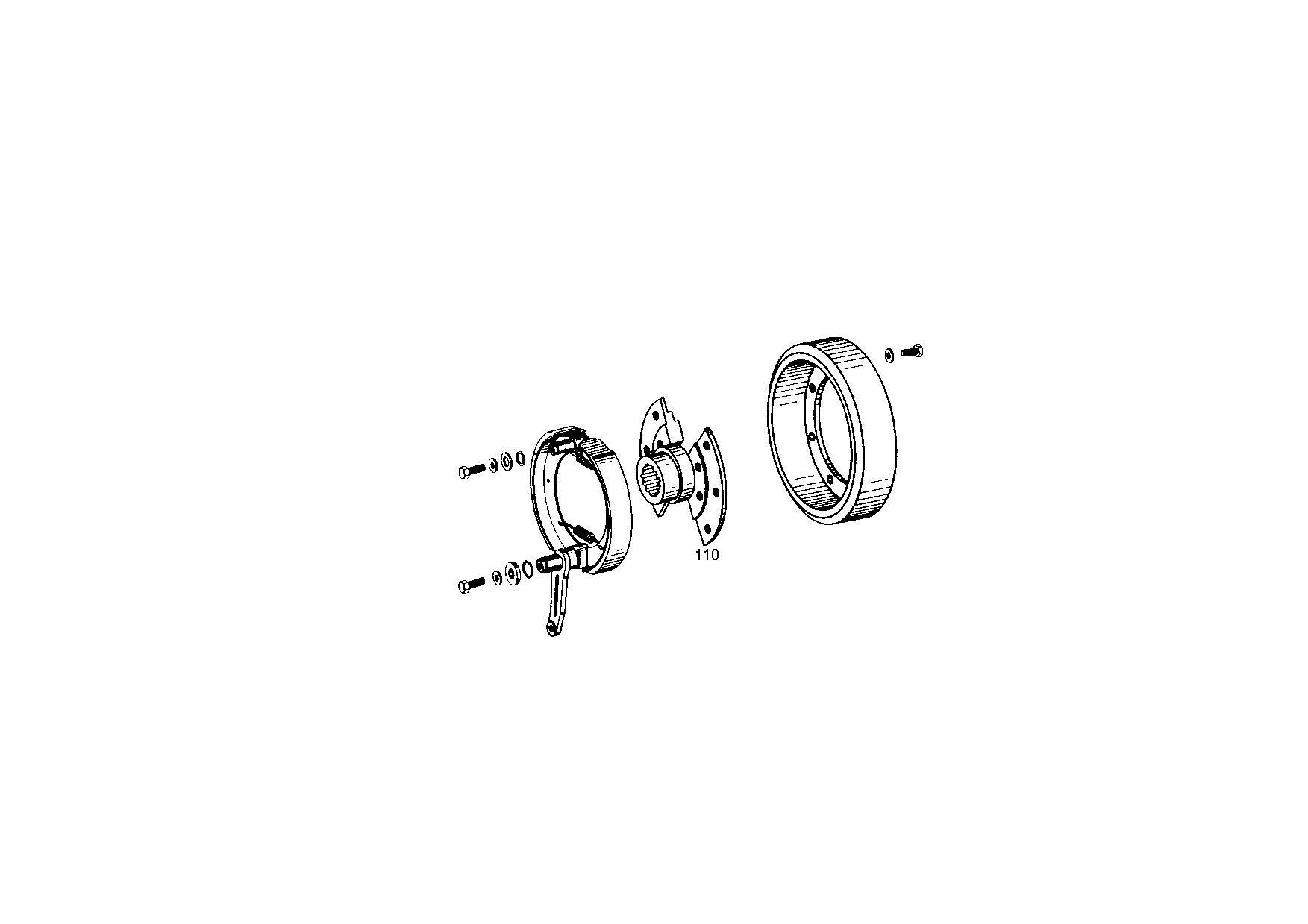 drawing for CNH NEW HOLLAND 86989637 - OUTPUT FLANGE (figure 1)