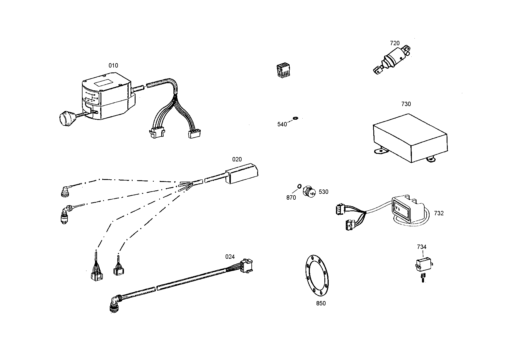 drawing for JOHN DEERE AT259216 - CABLE GENERAL (figure 1)