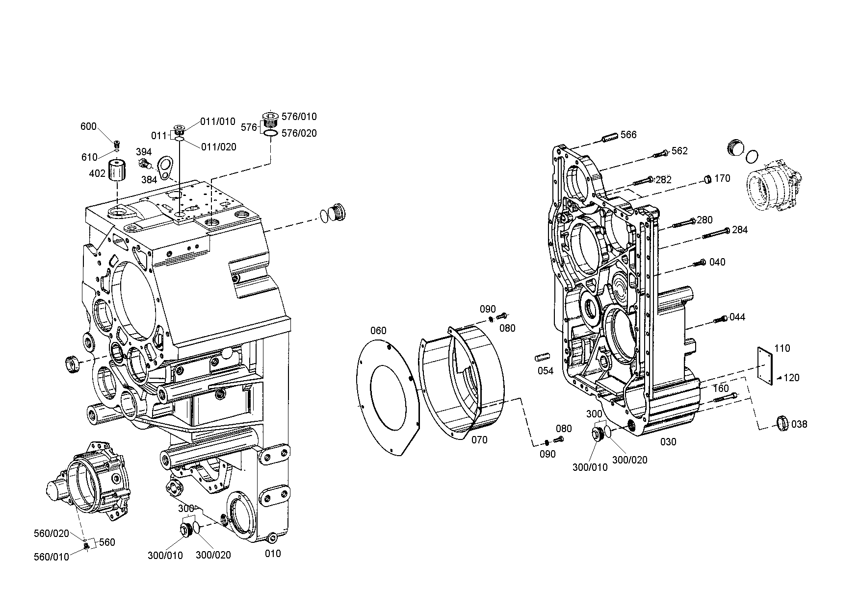 drawing for LIEBHERR GMBH 10028403 - HOUSING (figure 1)