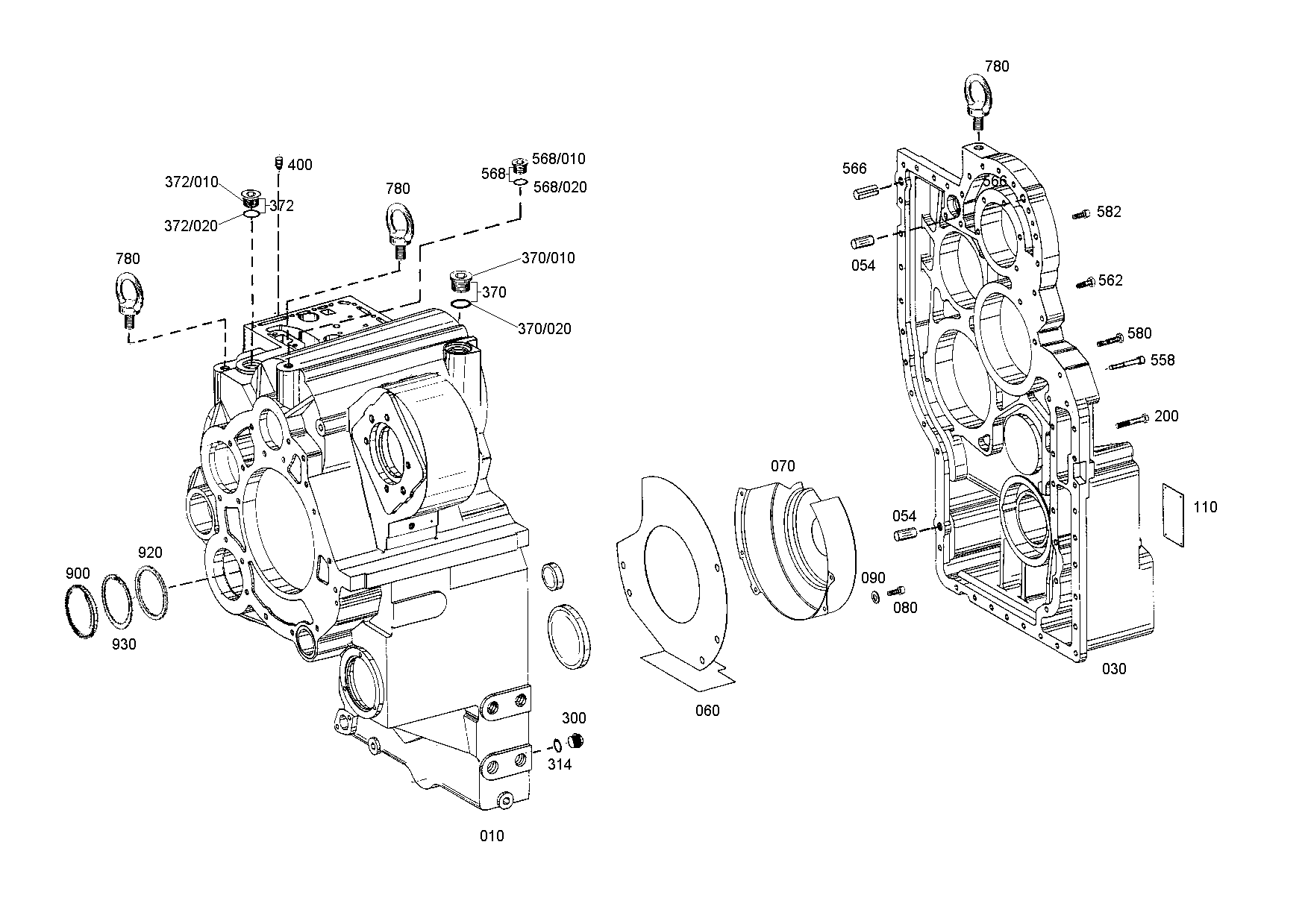 drawing for DOOSAN 143000012 - COVER (figure 1)