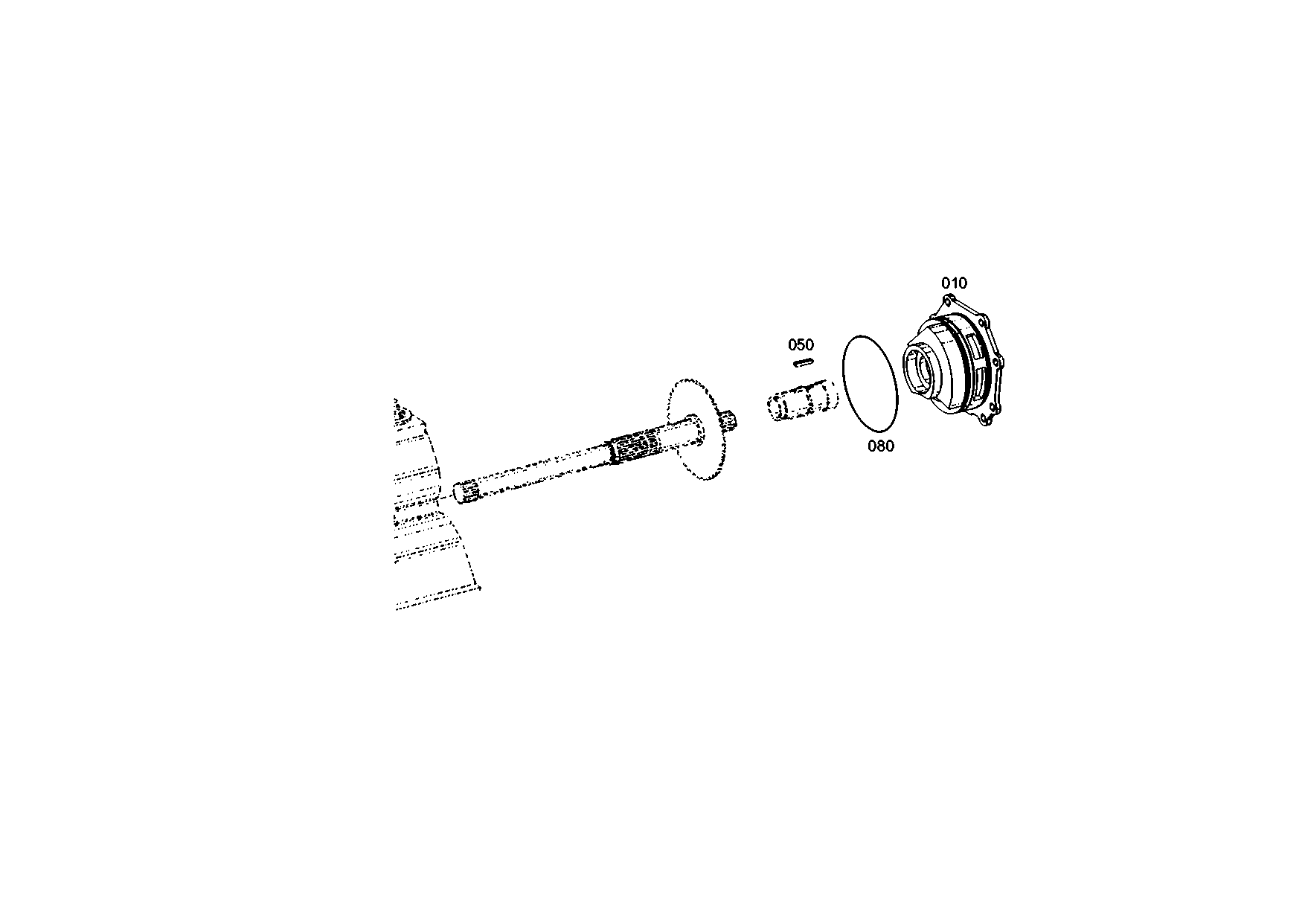 drawing for DOOSAN 510841 - GEAR PUMP (figure 1)