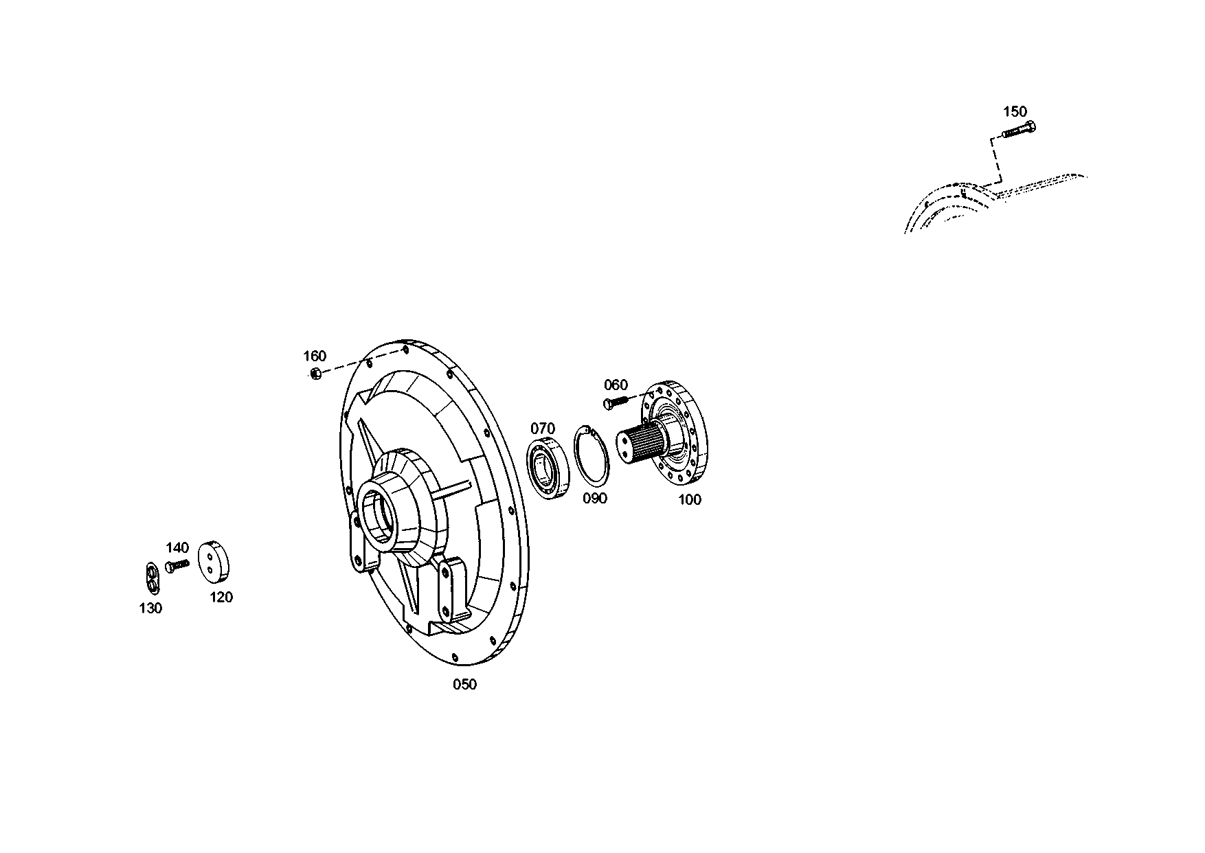 drawing for CNH NEW HOLLAND 87410351 - V-RING (figure 1)