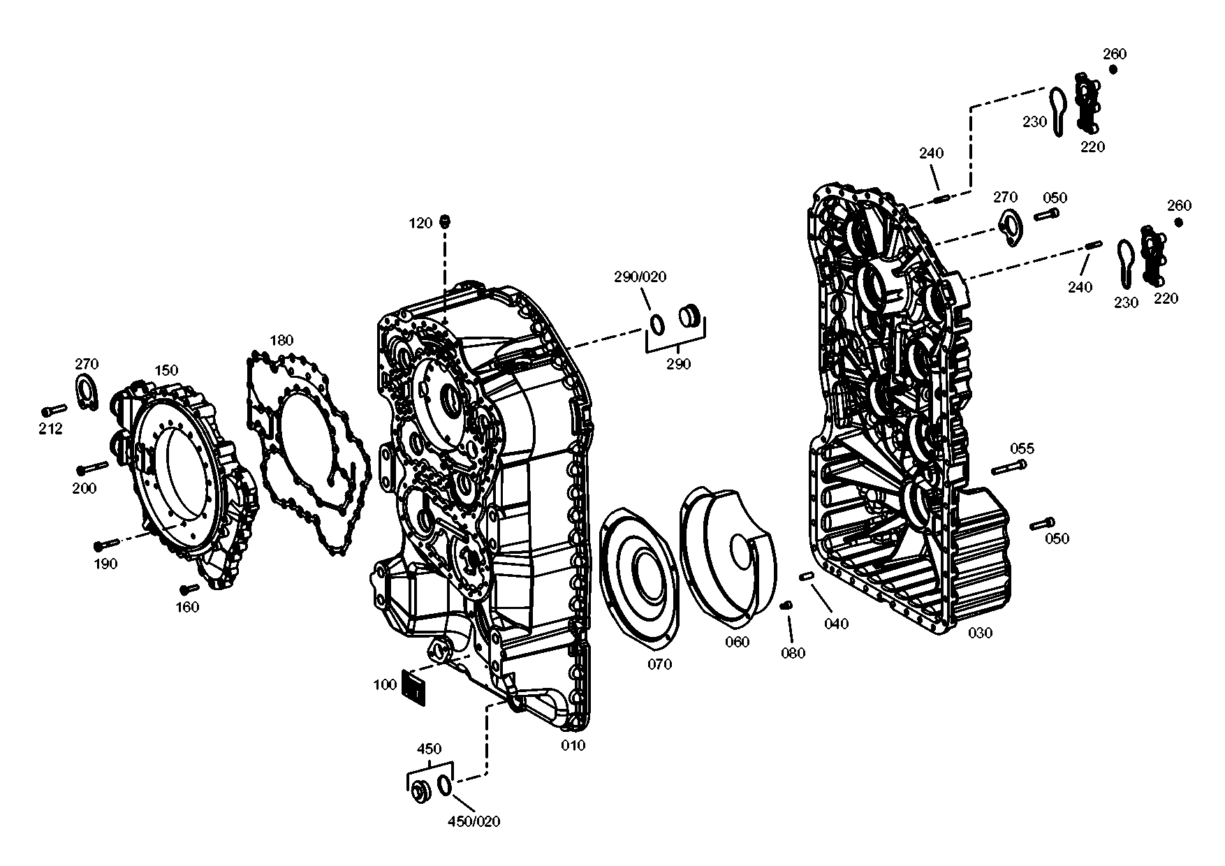 drawing for JCB 550/42996 - OIL FEED.HOUSG. (figure 5)
