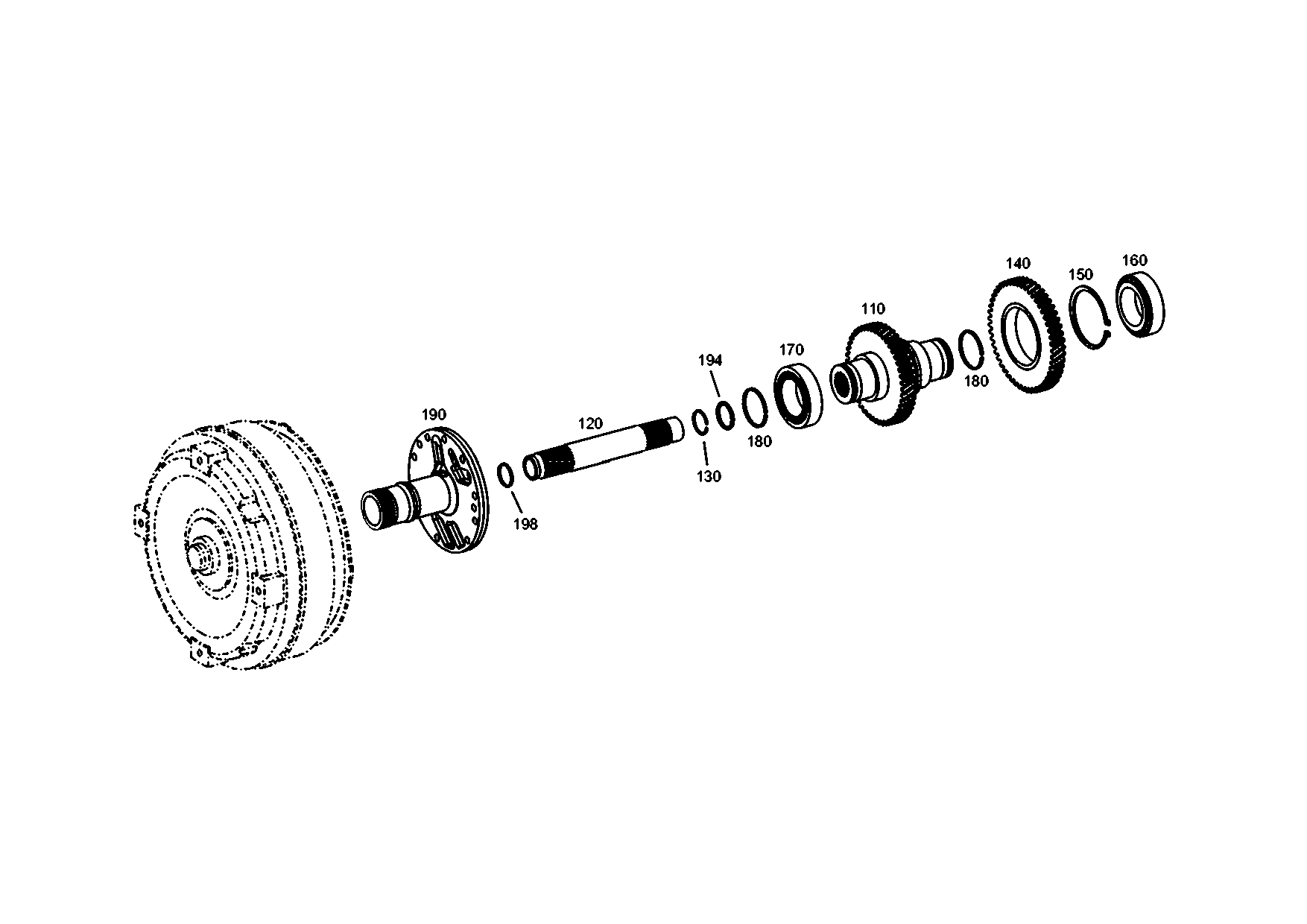 drawing for AGCO 75311392 - STATOR SHAFT (figure 4)