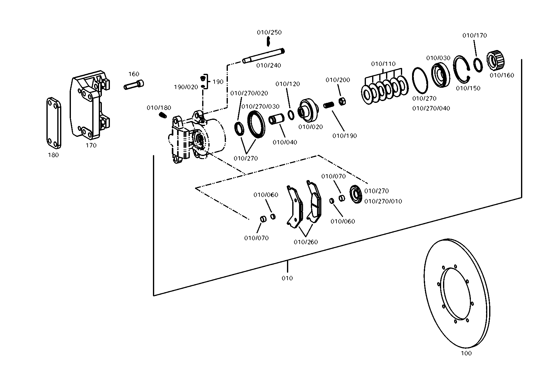 drawing for DOOSAN K9000602 - BRAKE LINING KIT (figure 3)