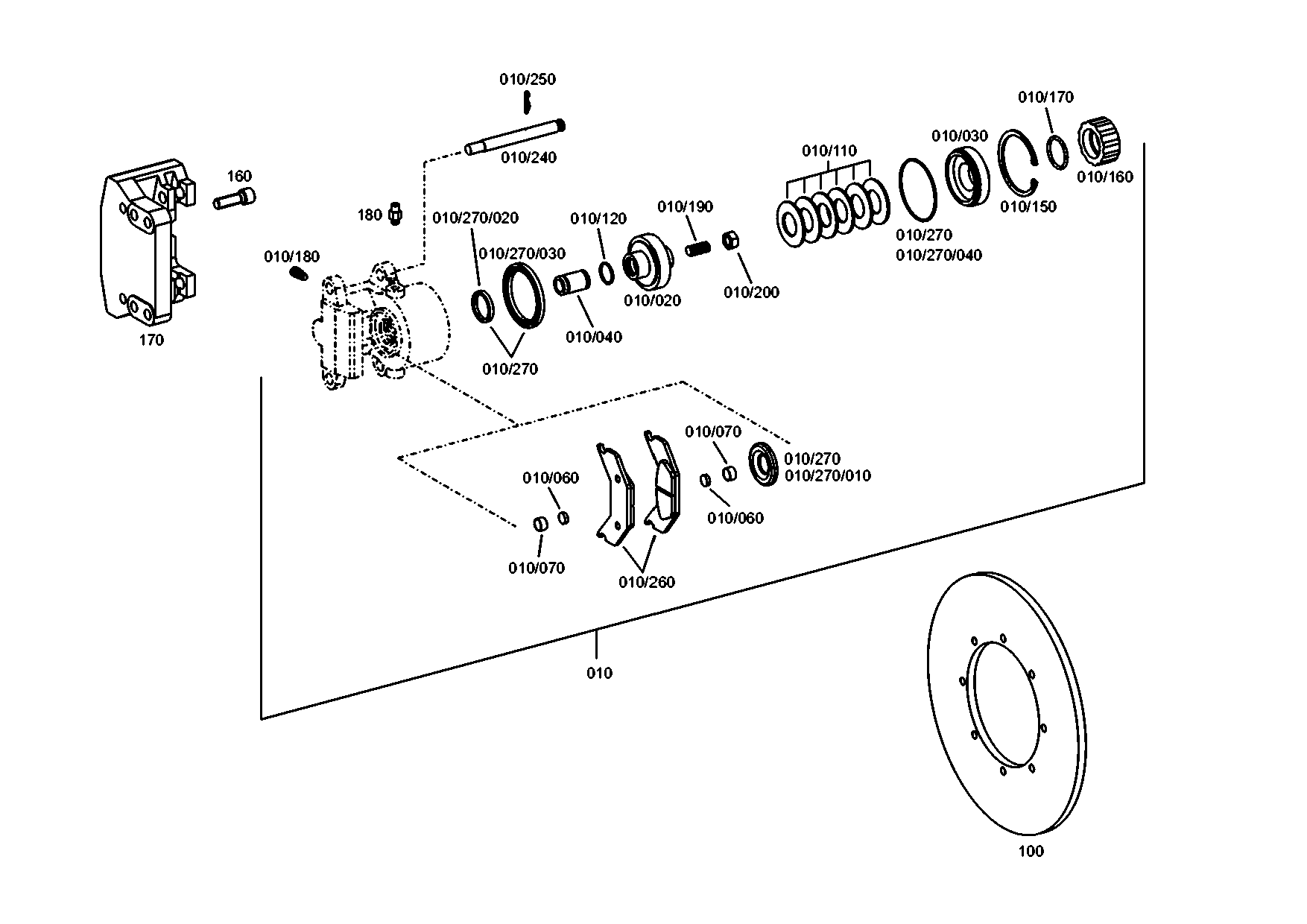 drawing for DOOSAN K9000602 - BRAKE LINING KIT (figure 4)