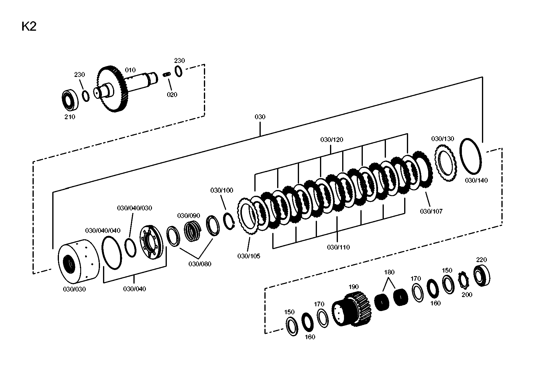 drawing for JCB 550/42999 - COUPLING (figure 2)