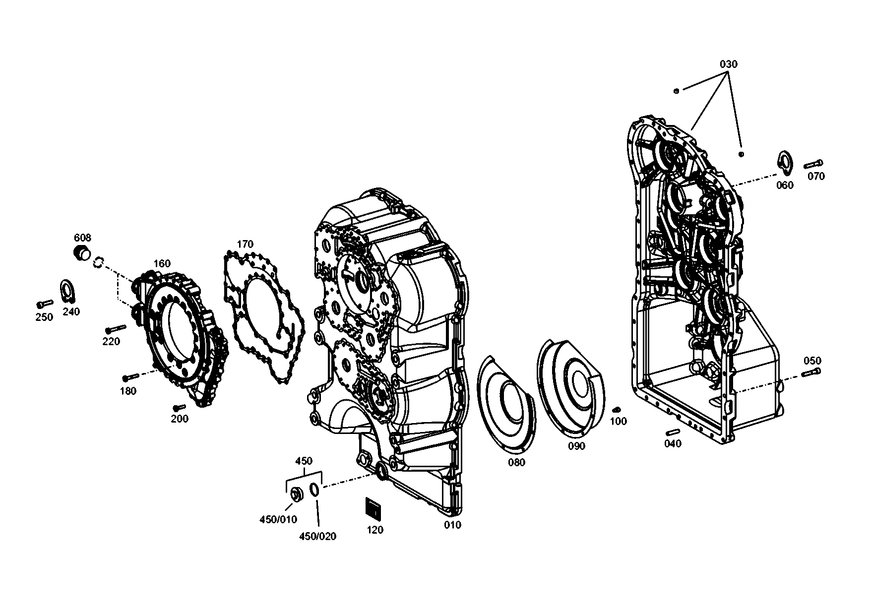 drawing for JOHN DEERE T242442 - HOUS.FRONT SECT (figure 5)