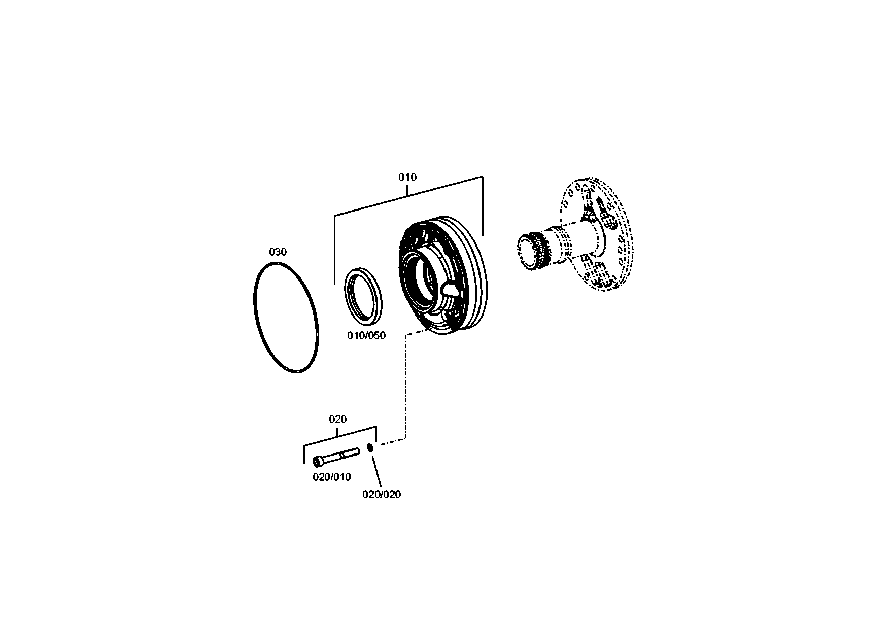 drawing for MANNESMANN-DEMAG BAUMASCHINEN 47153112 - GEAR PUMP (figure 1)