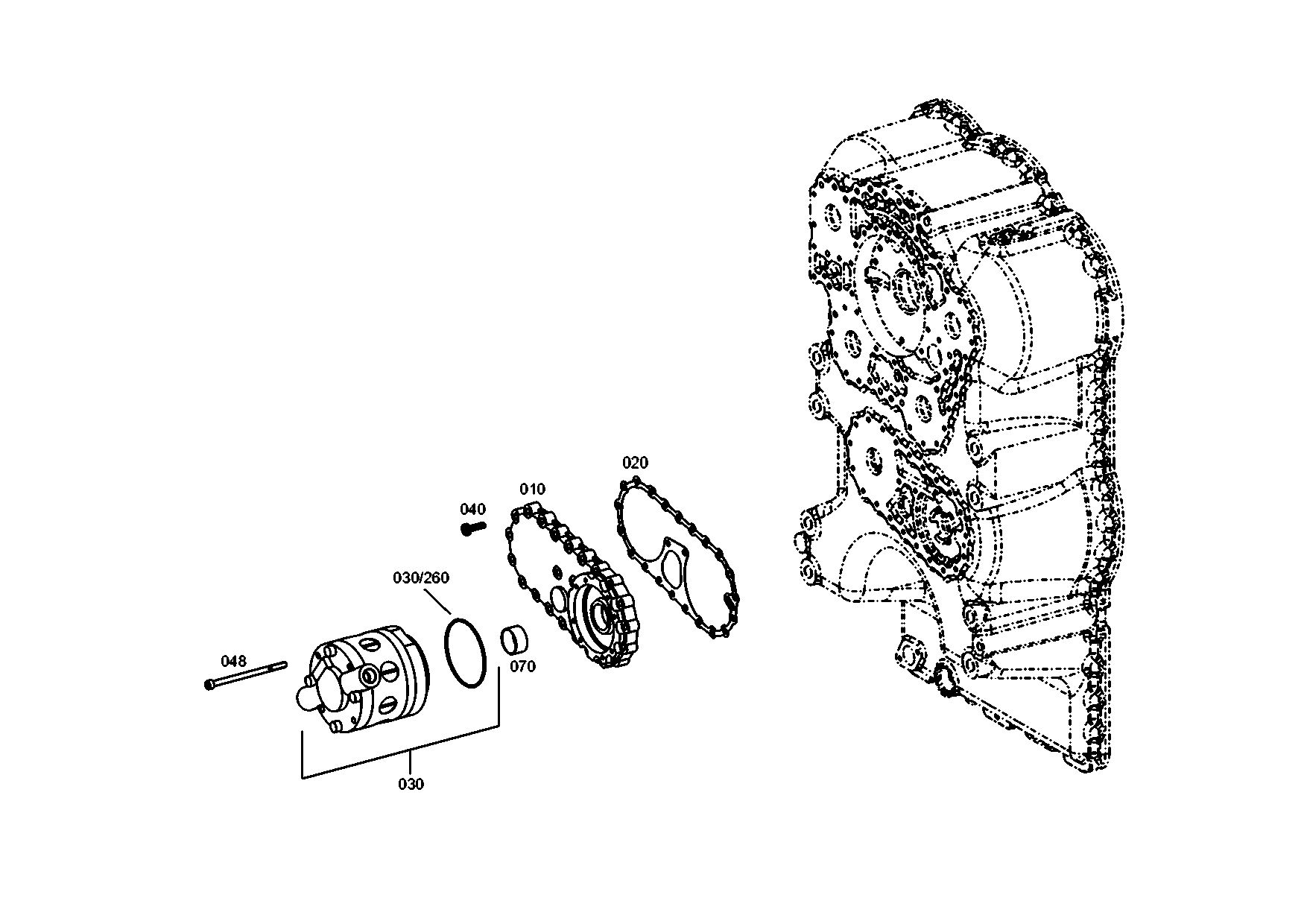 drawing for CNH NEW HOLLAND 79112555 - PISTON PUMP (figure 2)