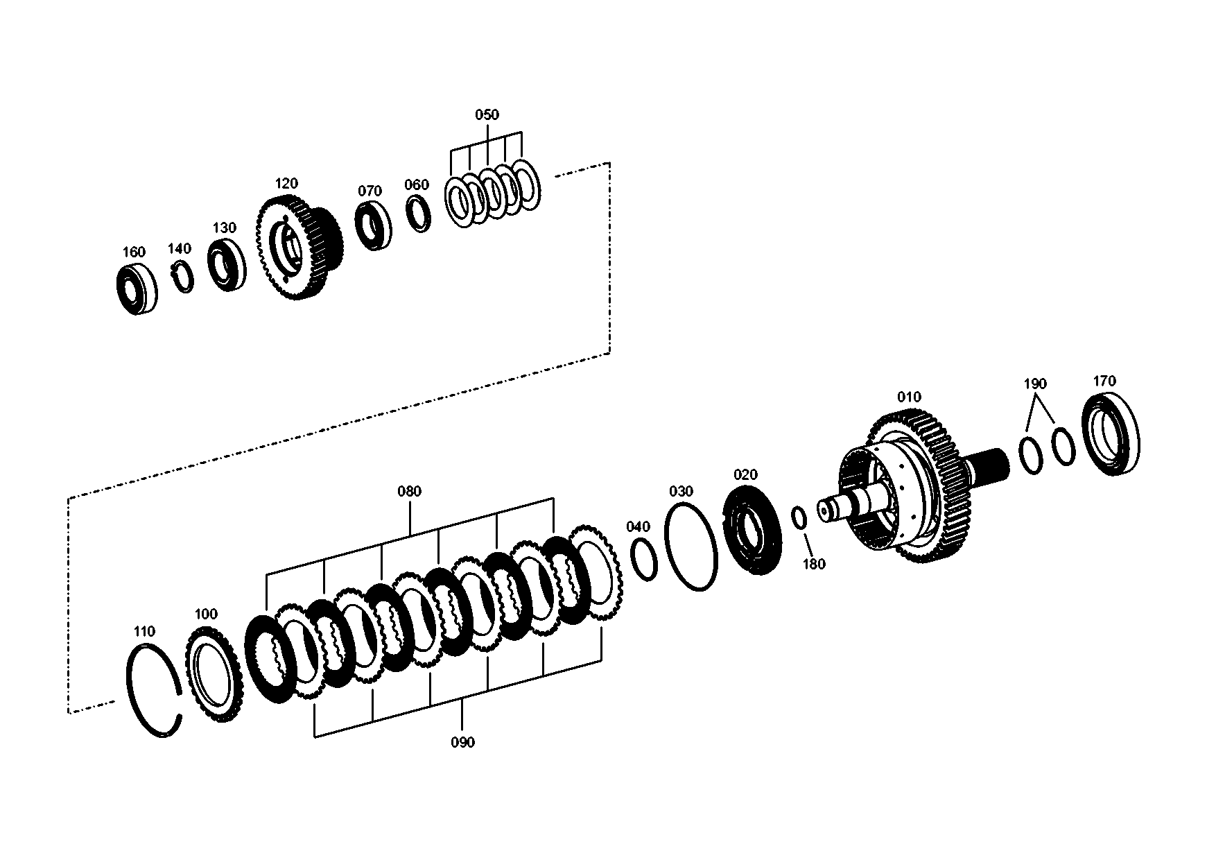 drawing for JOHN DEERE T164630 - RETAINING RING (figure 4)