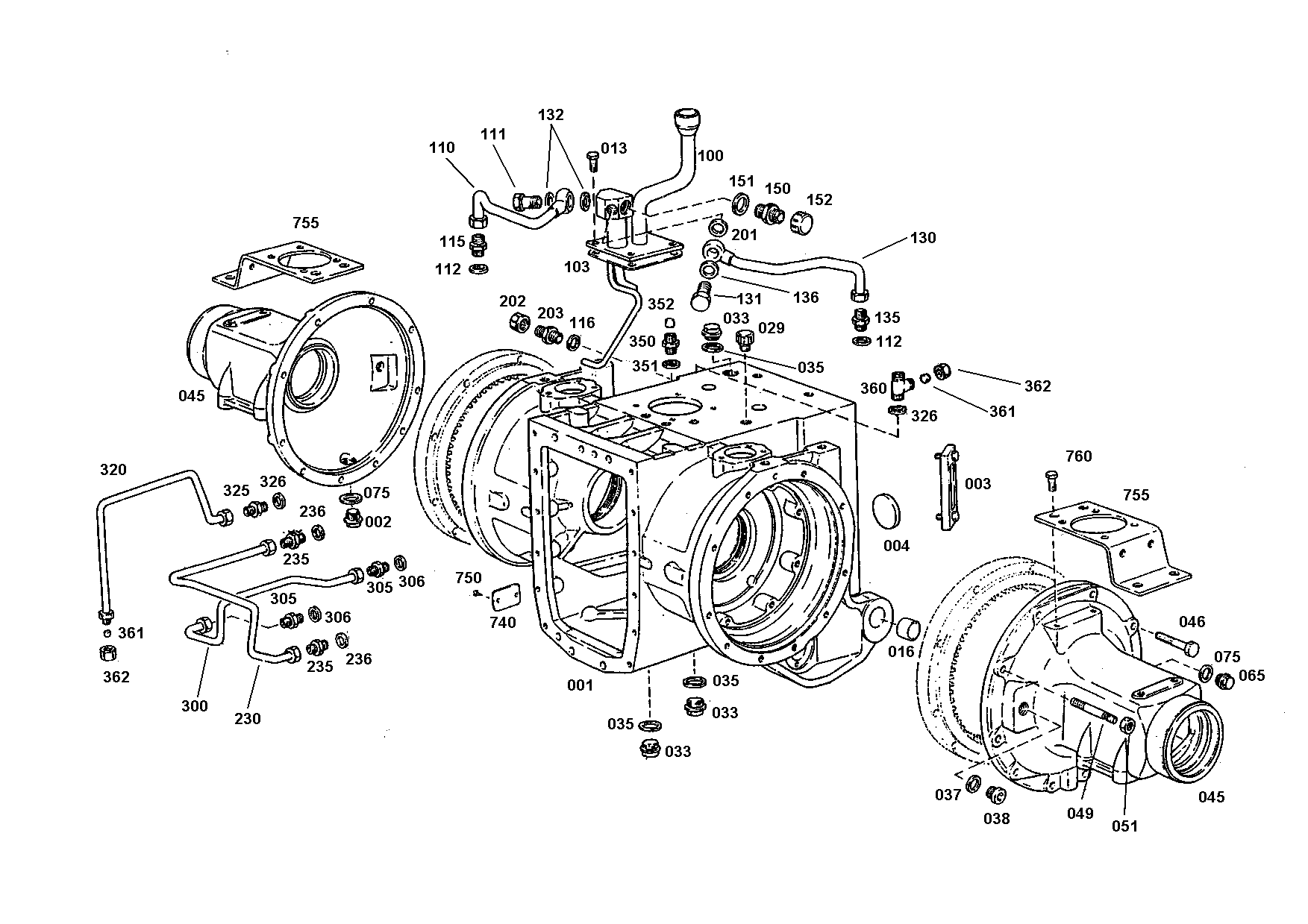 drawing for MAGNA STEYR 133000330142 - REAR AXLE HOUS. (figure 3)