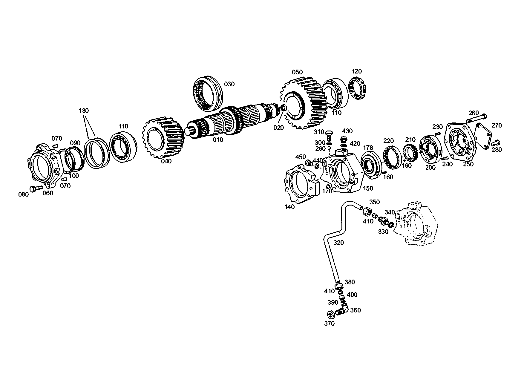 drawing for RENAULT 171600220057 - INPUT SHAFT (figure 1)
