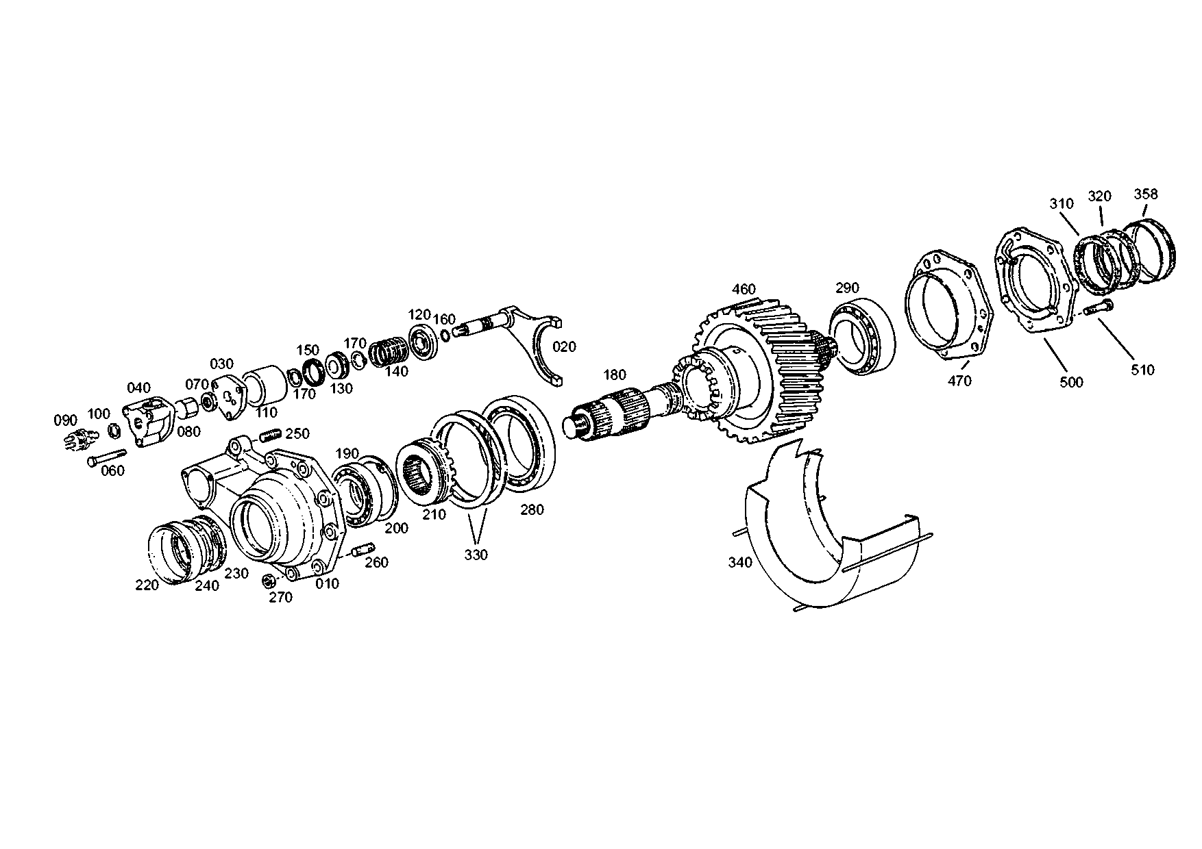 drawing for RENAULT 5001825541 - OUTPUT SHAFT (figure 1)