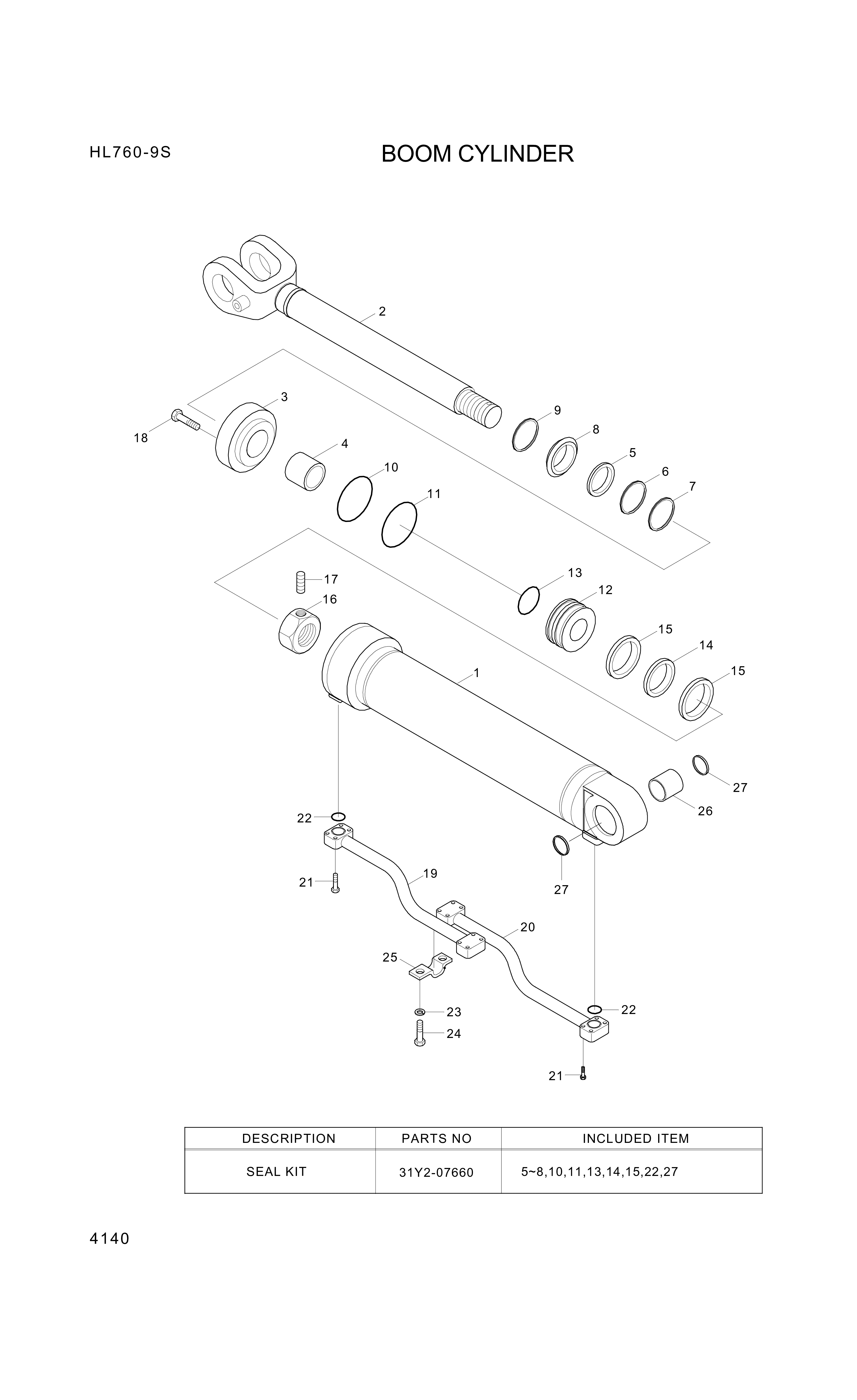 drawing for Hyundai Construction Equipment 341-18 - BOLT