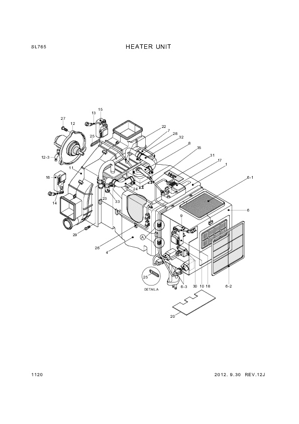 drawing for Hyundai Construction Equipment 11N6-90780 - CORE-HEATER (figure 2)