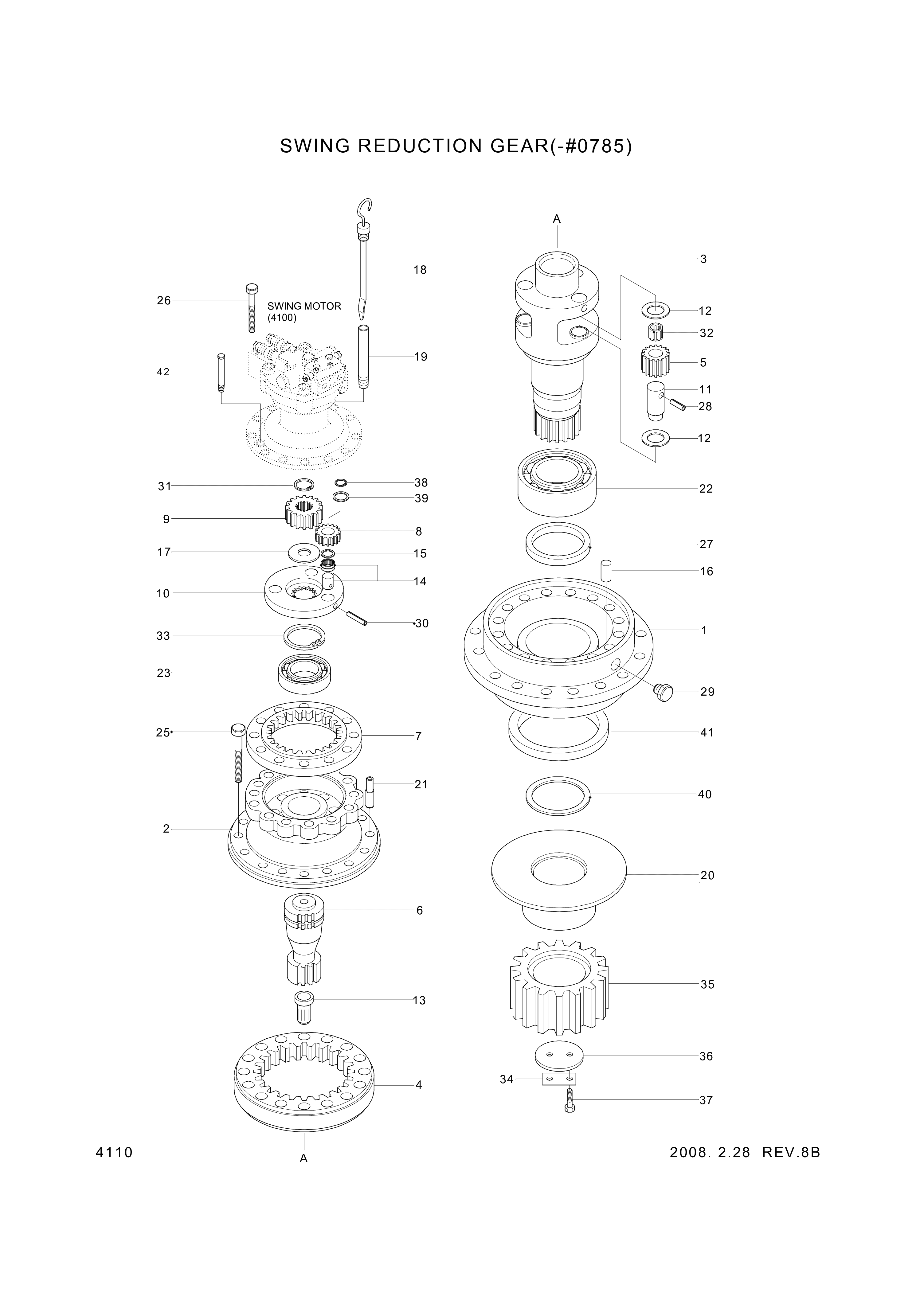 drawing for Hyundai Construction Equipment XKAQ-00019 - PIN-CARRIER NO1 (figure 1)