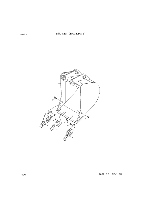 drawing for Hyundai Construction Equipment 61L3-0198 - BOLT-TOOTH