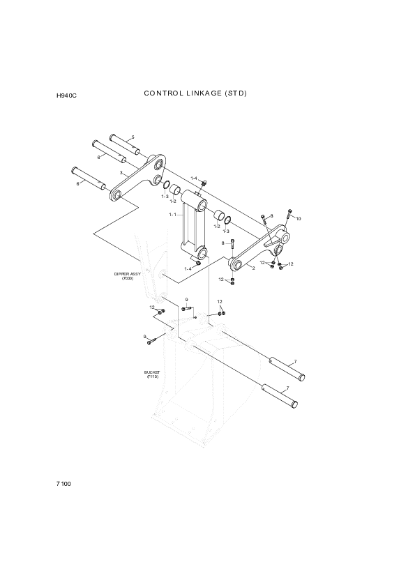 drawing for Hyundai Construction Equipment 61M7-10020 - BUSHING-PIN (figure 3)