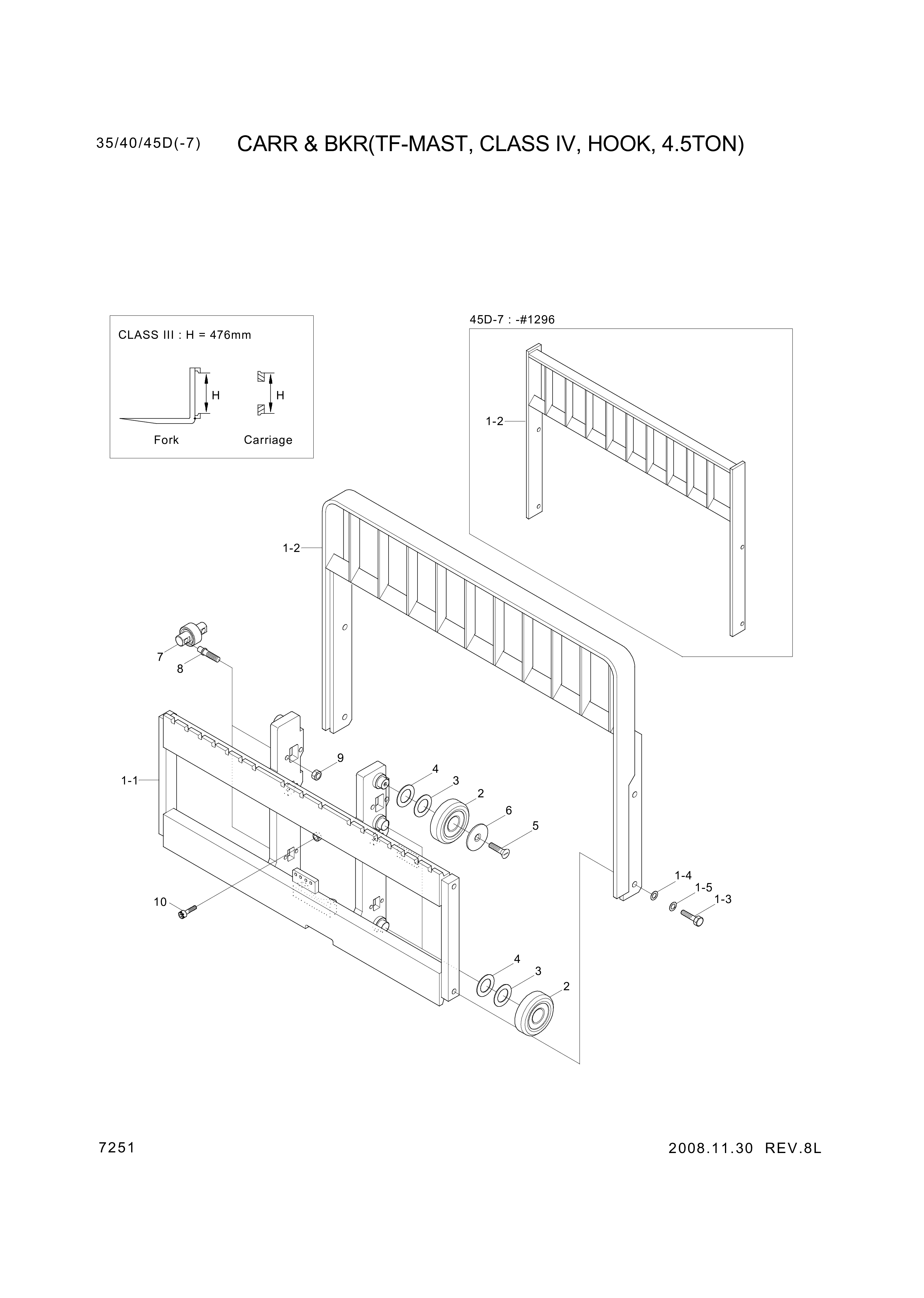 drawing for Hyundai Construction Equipment 61F7-28010 - BOLT-FLAT (figure 3)